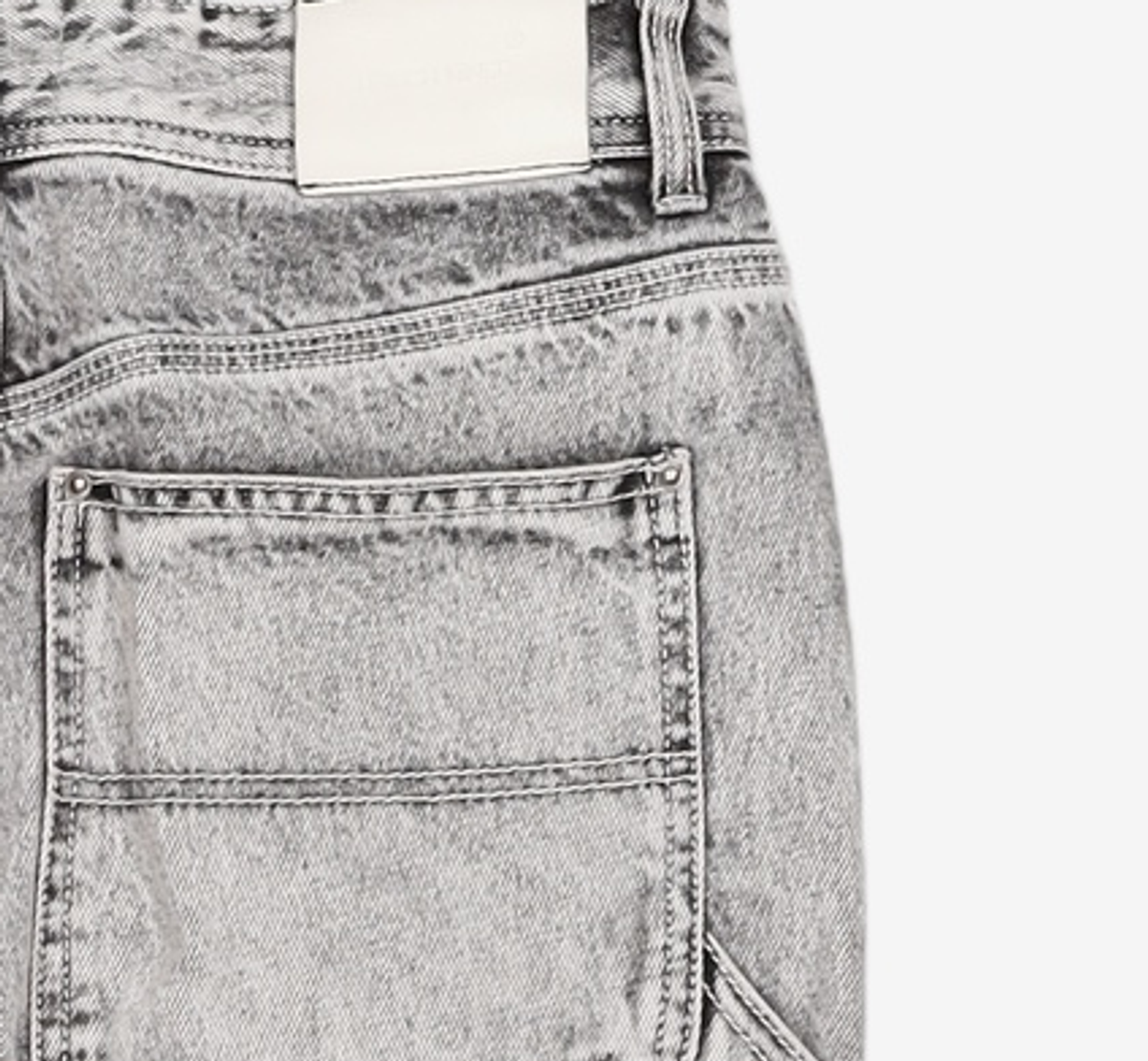 메종미네드(MAISON MINED) WHITE SPREAD CARPENTER DENIM-WHITE 46
