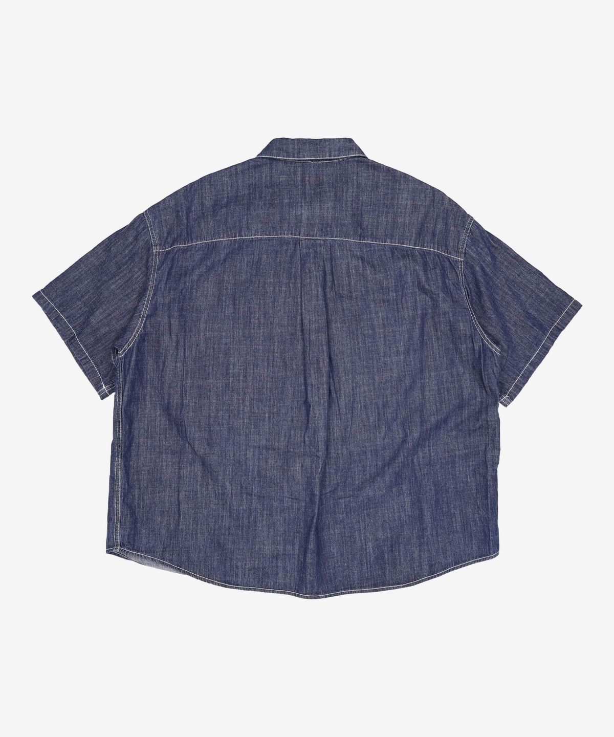 데케트(DECET) [린넨라이크데님]LinenLike Over Short Shirts DCSH005Indigo L