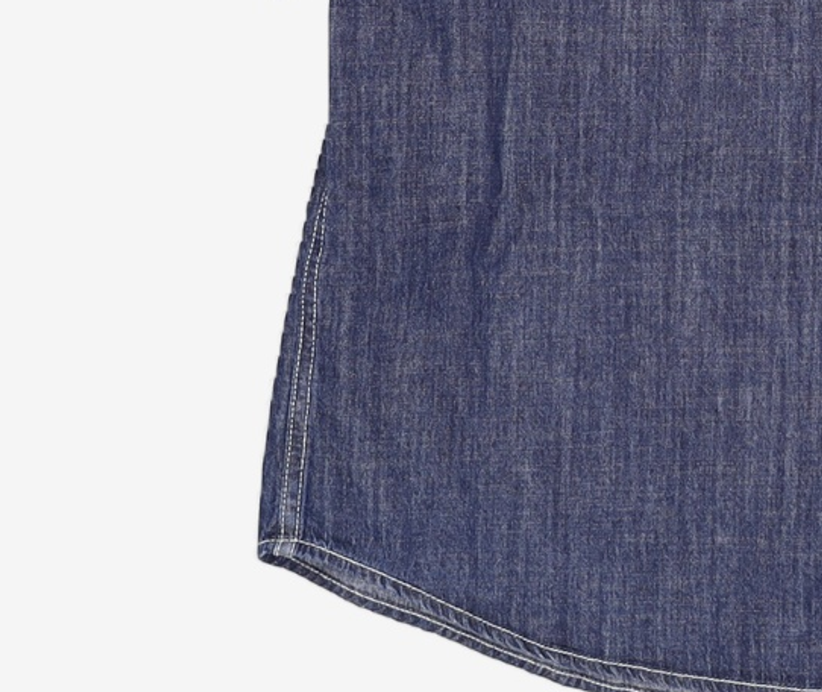 데케트(DECET) [린넨라이크데님]LinenLike Over Short Shirts DCSH005Indigo L