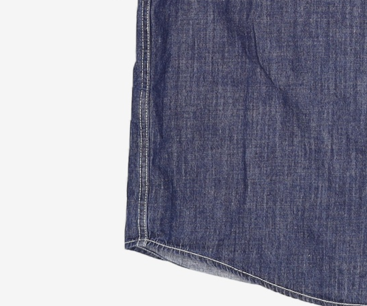 데케트(DECET) [린넨라이크데님]LinenLike Over Short Shirts DCSH005Indigo L