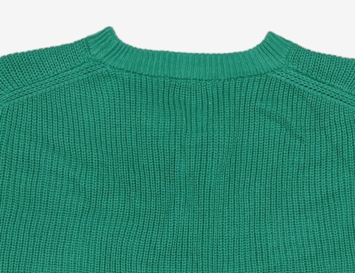 키뮤어(KIIMUIR) 22FW 워셔블 크루넥 니트_ 에메랄드 그린 XL