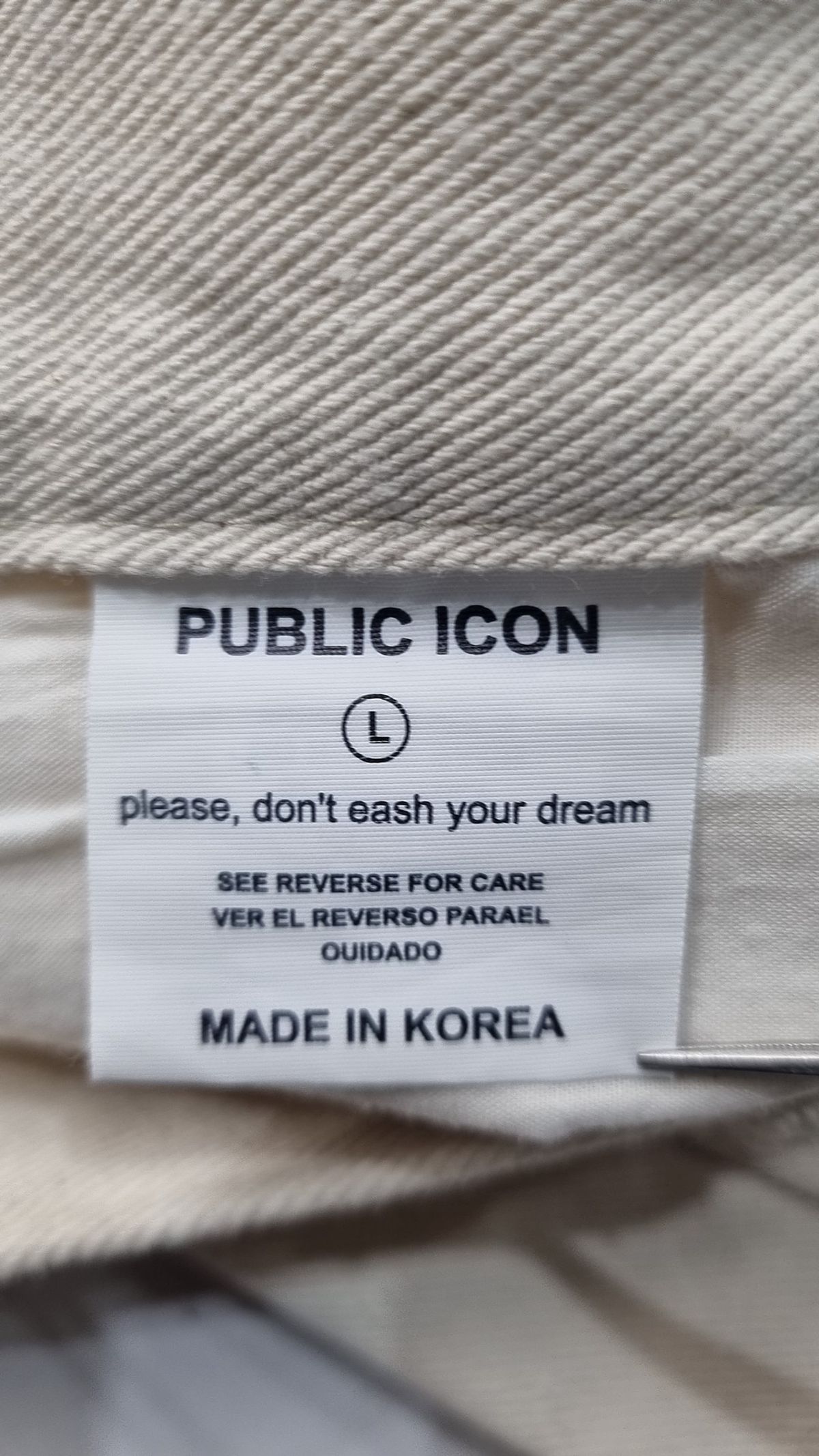 퍼블릭아이콘(PUBLIC ICON) 코튼 팬츠 L