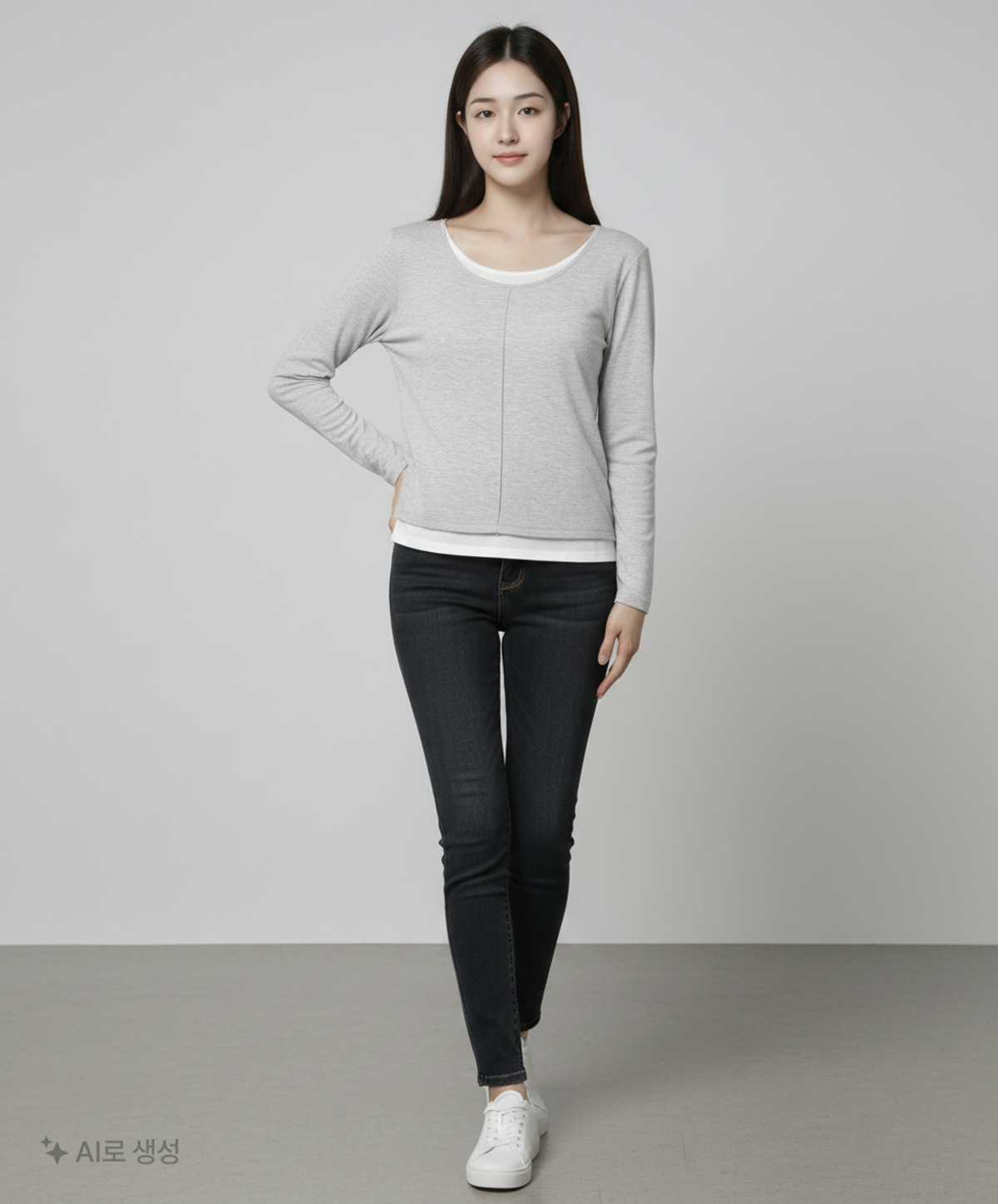 미쏘(MIXXO) 레이어드 긴팔 티셔츠_MIWLWE467A M