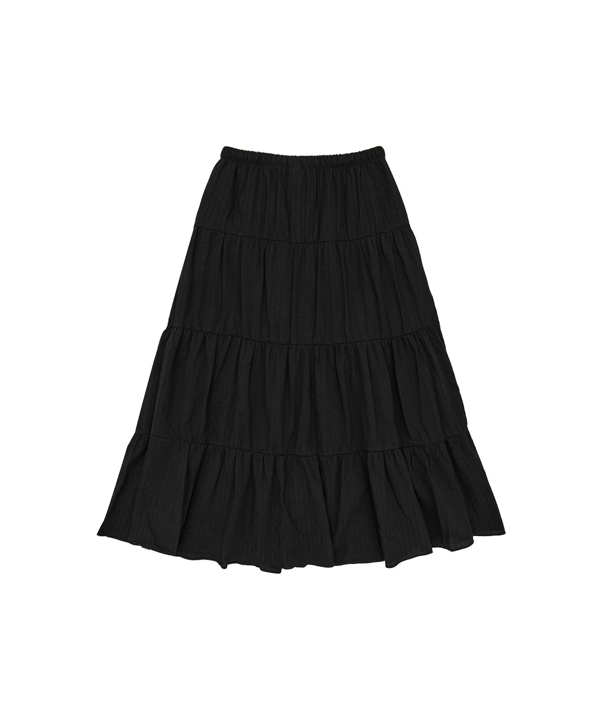 샵아라(SHOP,ARA) 아라 코튼 티어드 롱스커트 캉캉치마_블랙