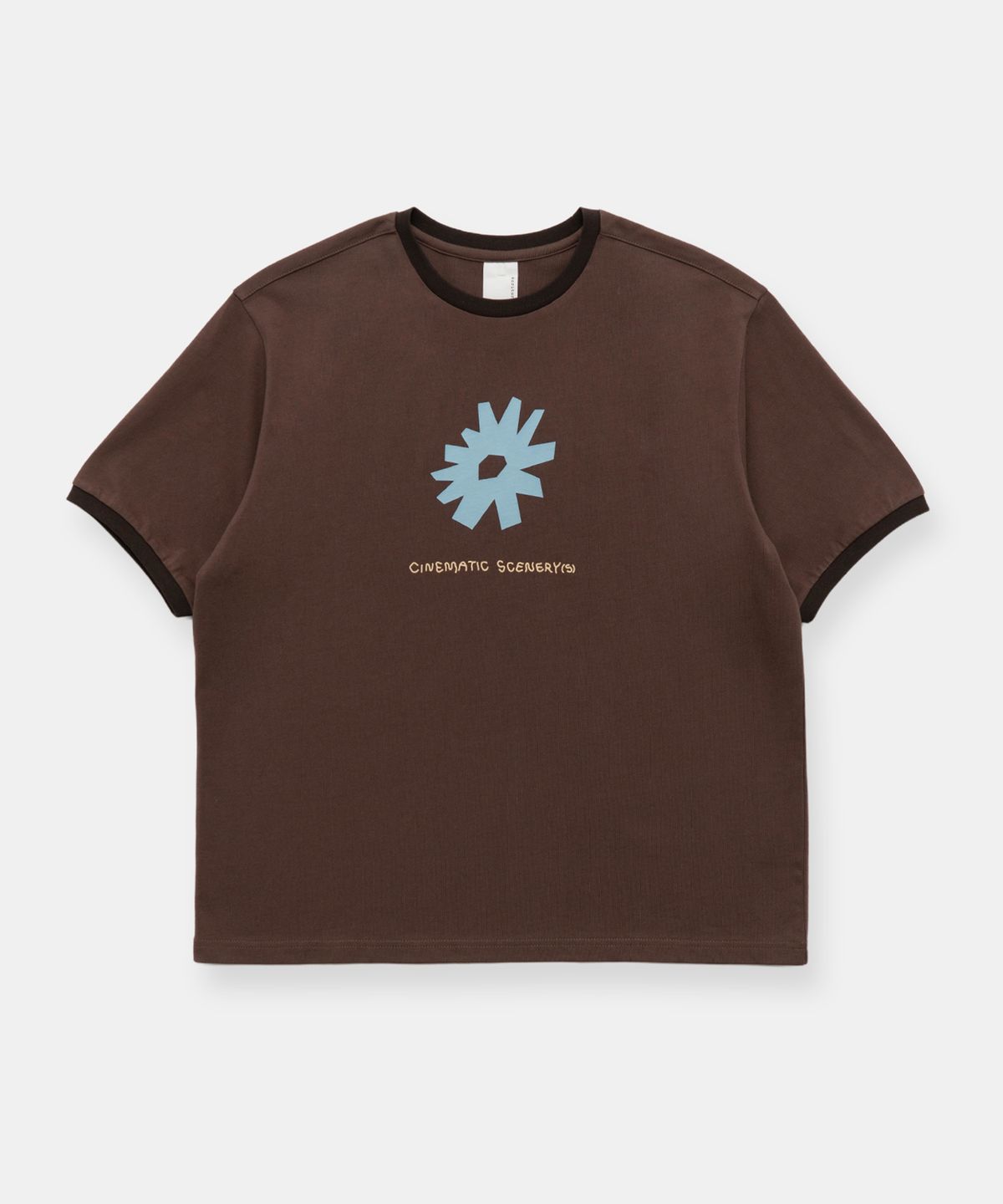 그라프트맨(GRAFTMEN) GRAPHIC RINGER TEE / BROWN