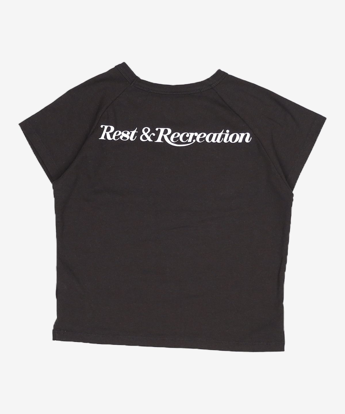레스트앤레크레이션(REST&RECREATION) RR LOGO CROP T-SHIRT BLACK ONE SIZE