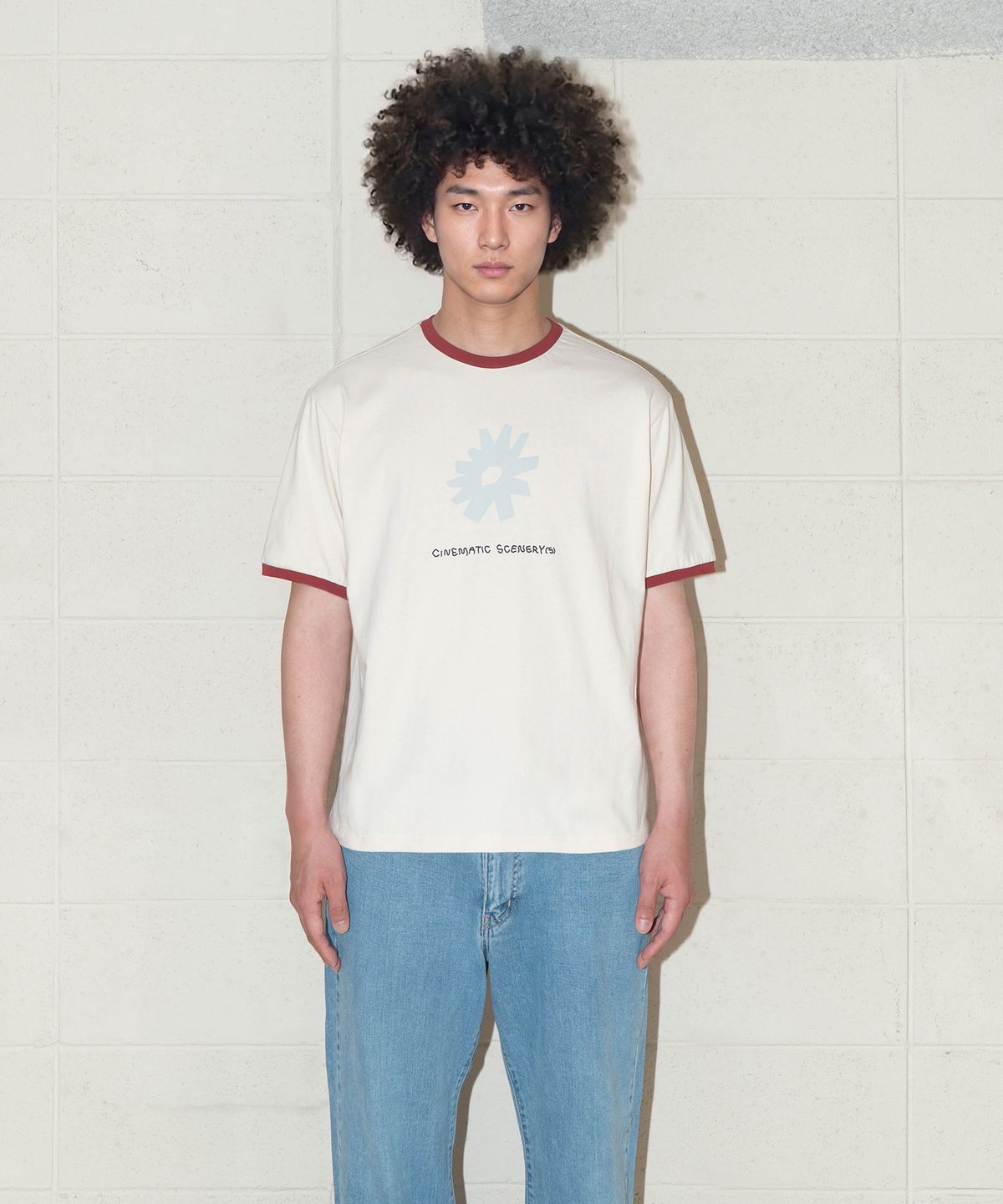 그라프트맨(GRAFTMEN) GRAPHIC RINGER TEE / RED