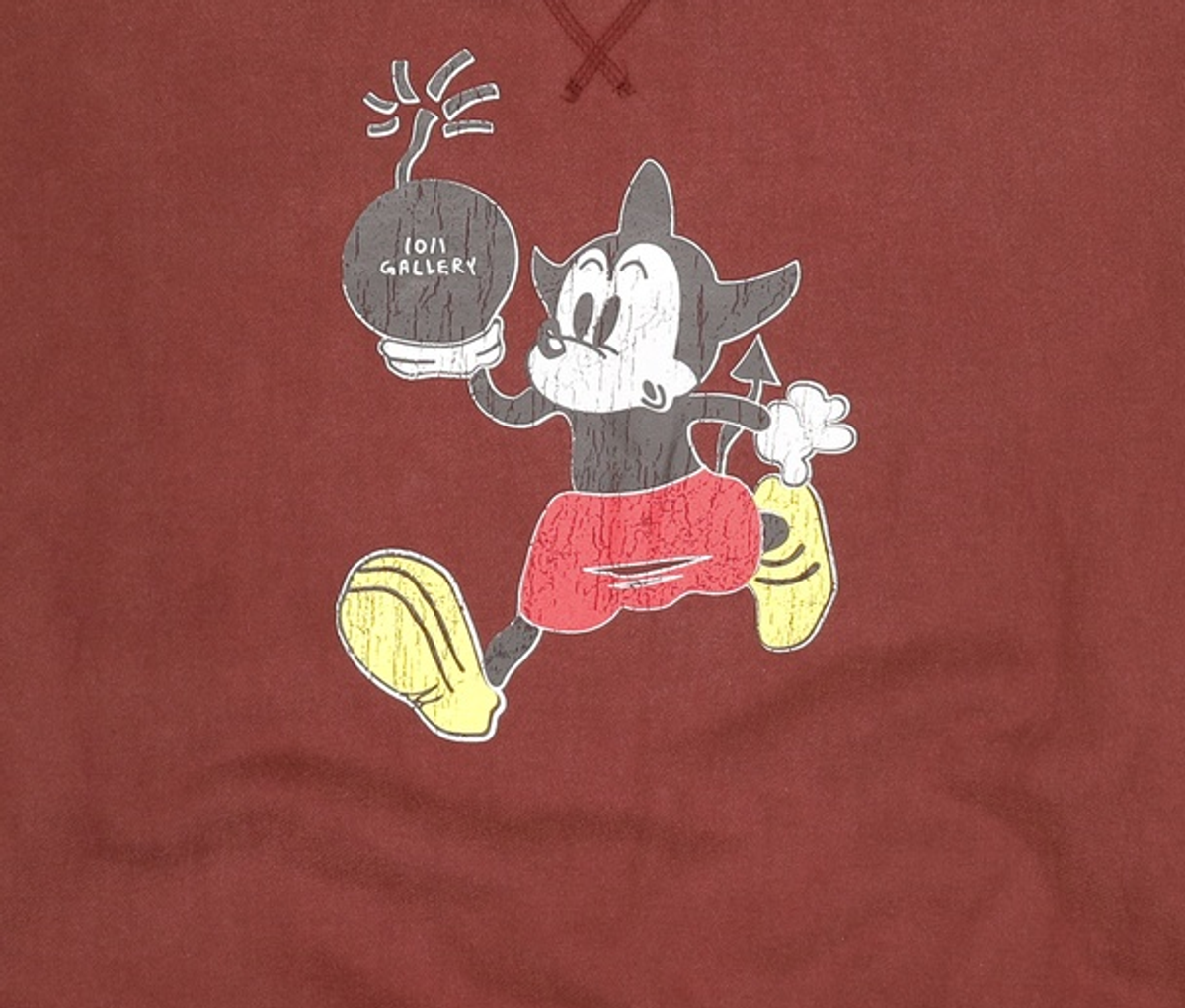 1011갤러리(1011 GALLERY) Gallery Mickey Sweatshirts - Burgundy FREE