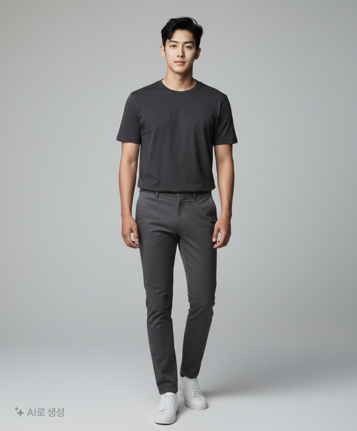 무신사 스탠다드(MUSINSA STANDARD) 릴렉스 핏 크루 넥 티셔츠 [블랙] L