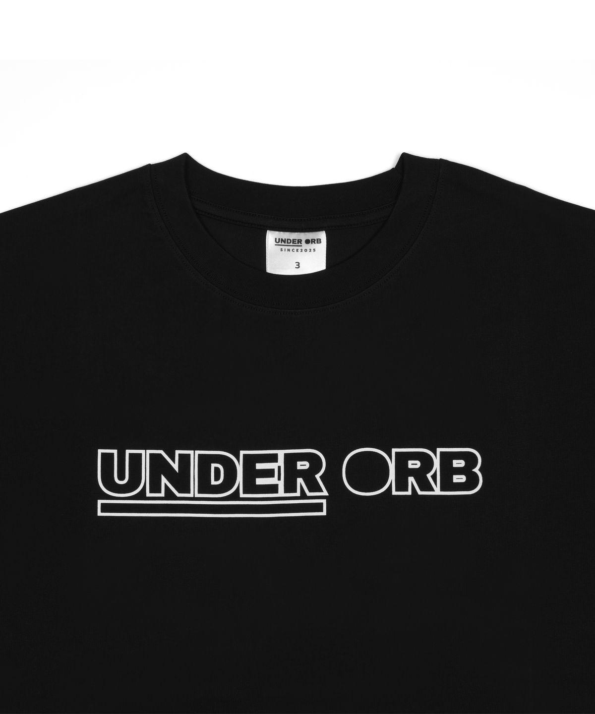 언더오브(UNDER ORB) 에센셜 아웃라인 로고 티 (2colors)