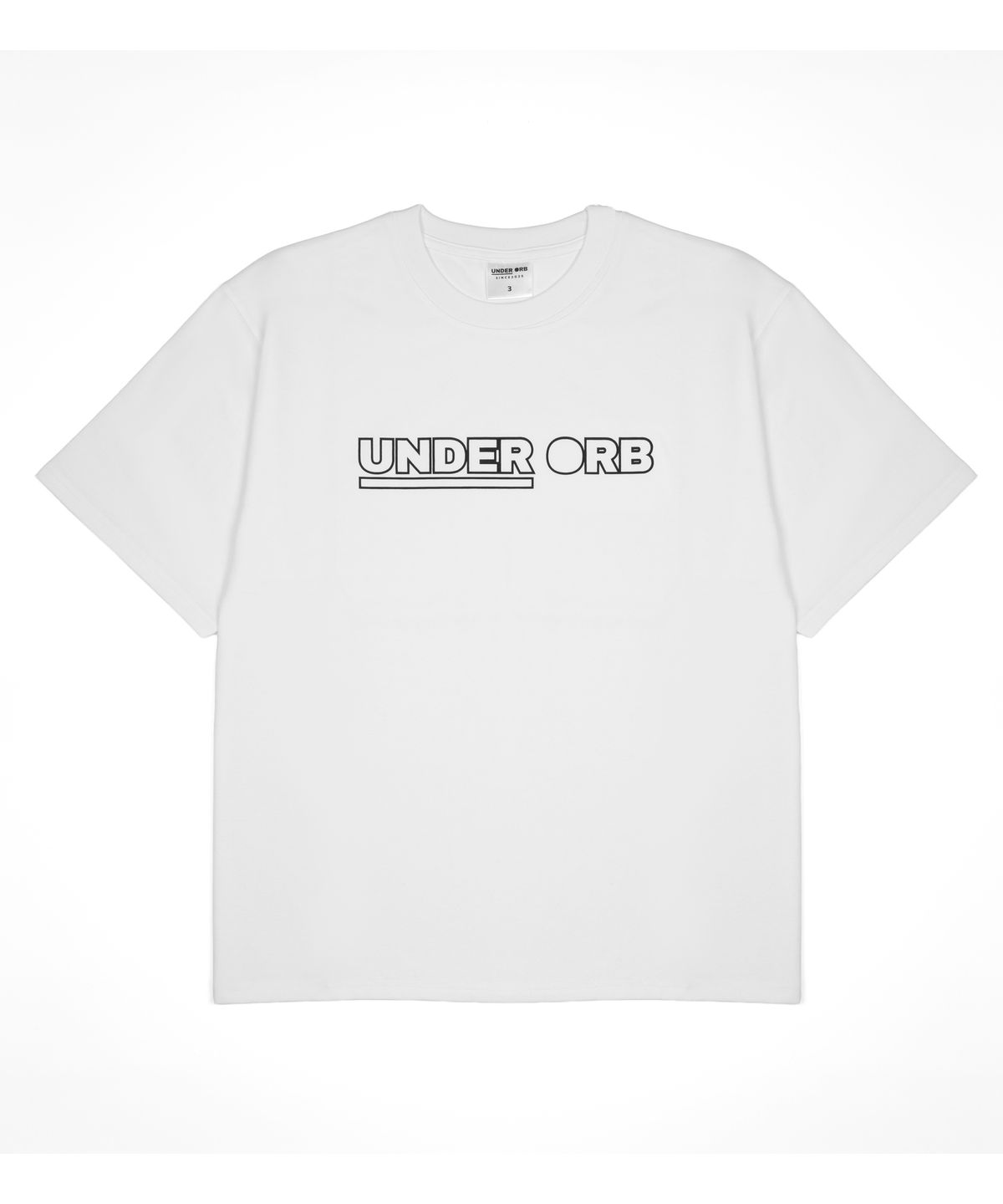 언더오브(UNDER ORB) 에센셜 아웃라인 로고 티 (2colors)