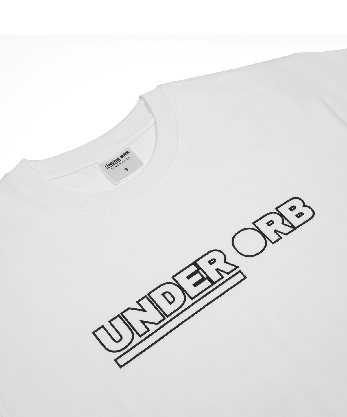 언더오브(UNDER ORB) 에센셜 아웃라인 로고 티 (2colors)