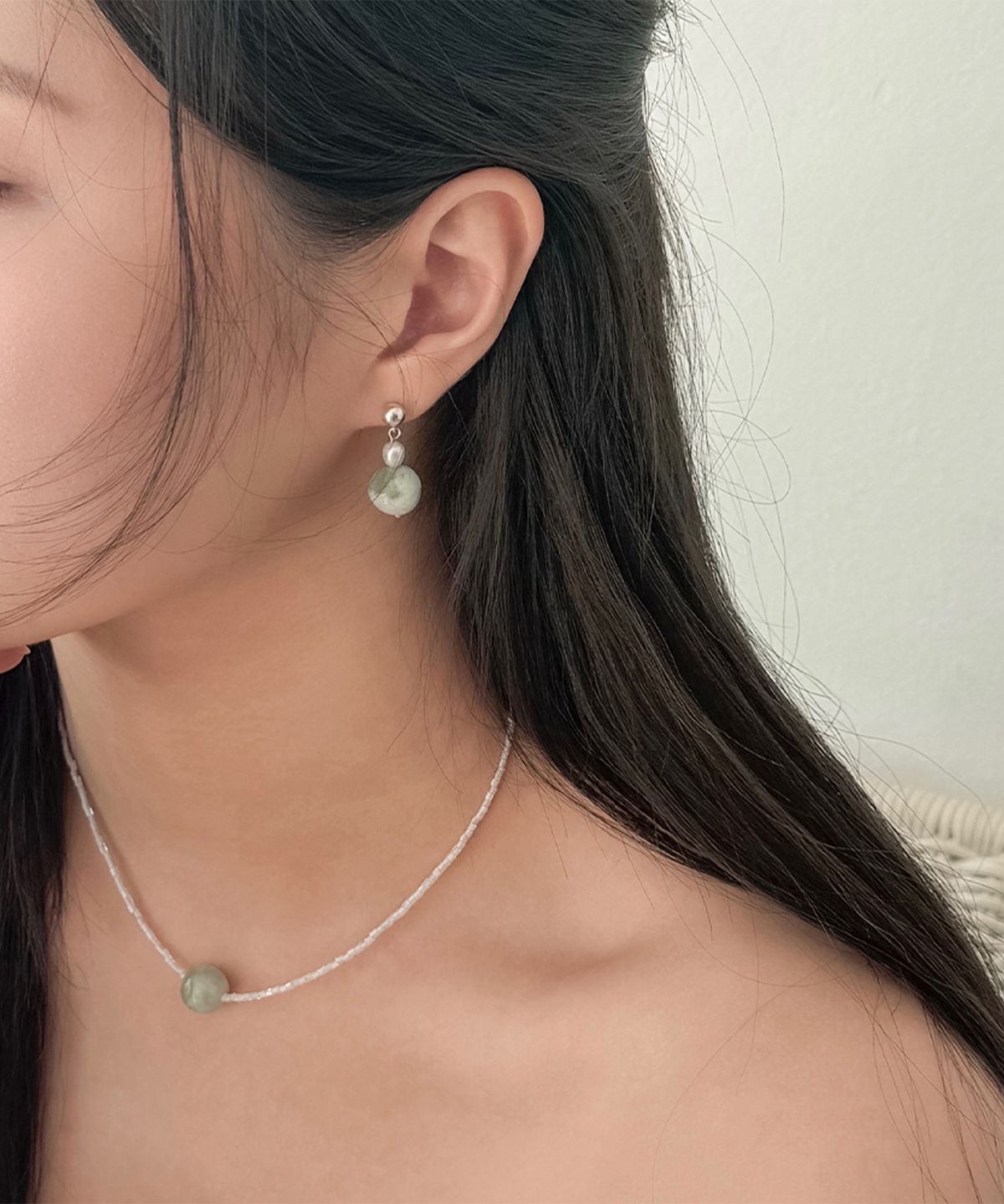 오시에르(osier) Serpentine Earrings