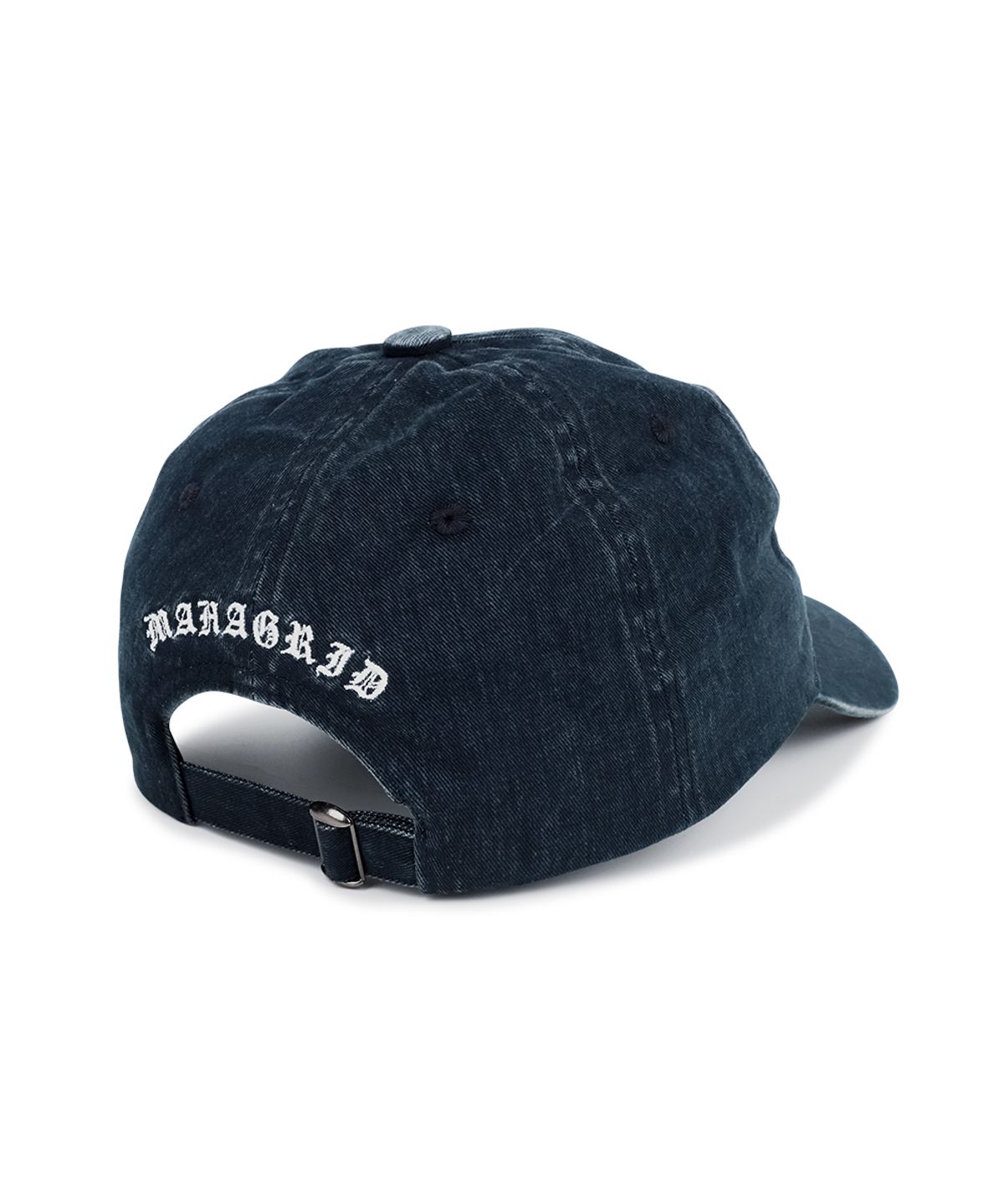 마하그리드(MAHAGRID) VINTAGE WASHED SLASH LOGO BALL CAP[NAVY]