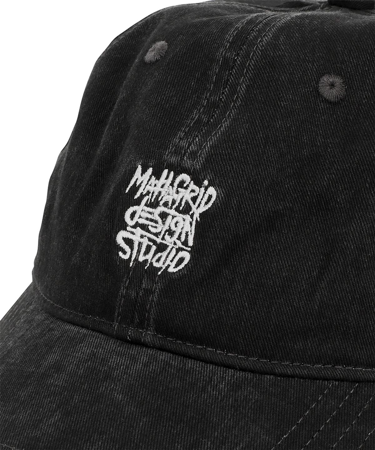 마하그리드(MAHAGRID) VINTAGE WASHED SLASH LOGO BALL CAP[CHARCOAL]