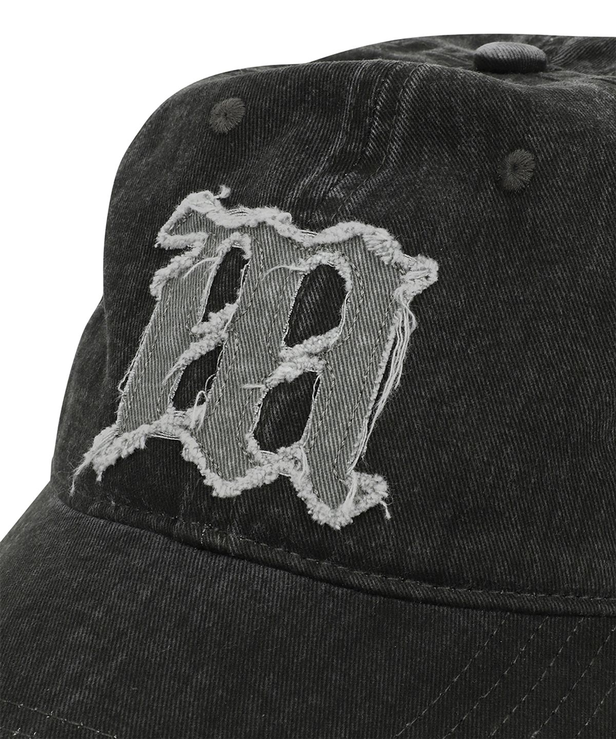 마하그리드(MAHAGRID) VINTAGE WASHED APPLEQUE M BALL CAP[CHARCOAL]