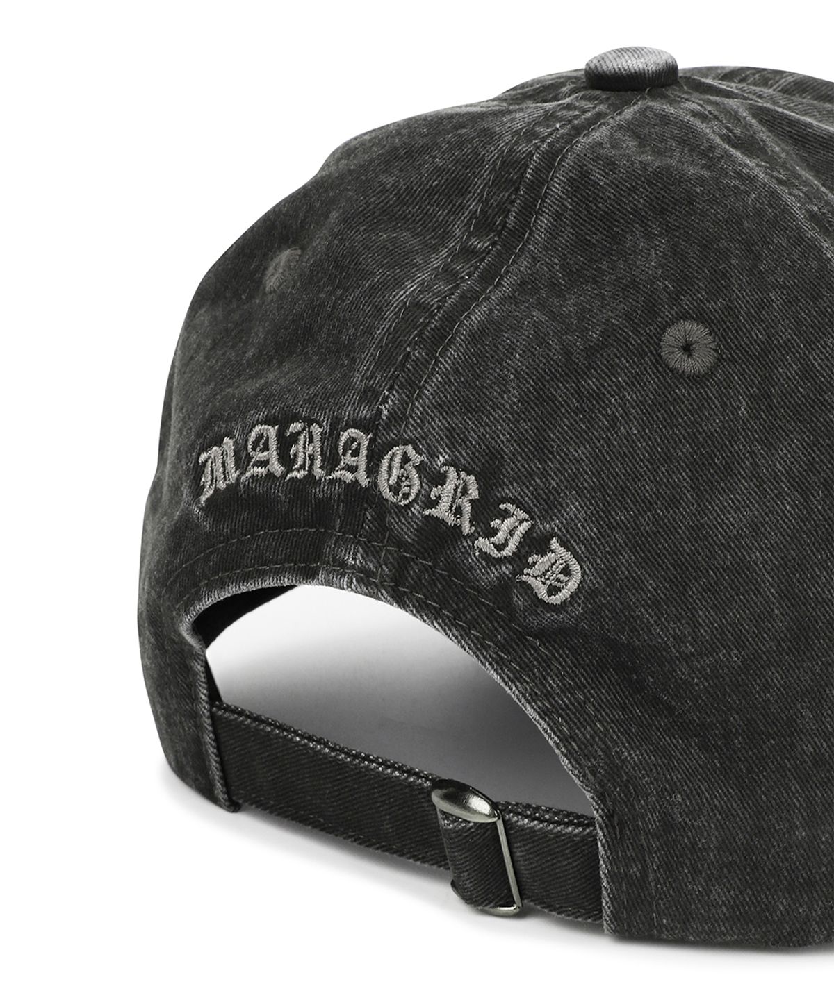 마하그리드(MAHAGRID) VINTAGE WASHED APPLEQUE M BALL CAP[CHARCOAL]