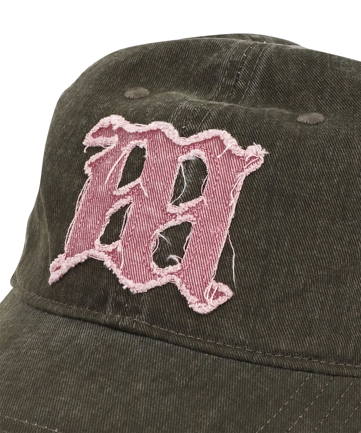 마하그리드(MAHAGRID) VINTAGE WASHED APPLEQUE M BALL CAP[BROWN]