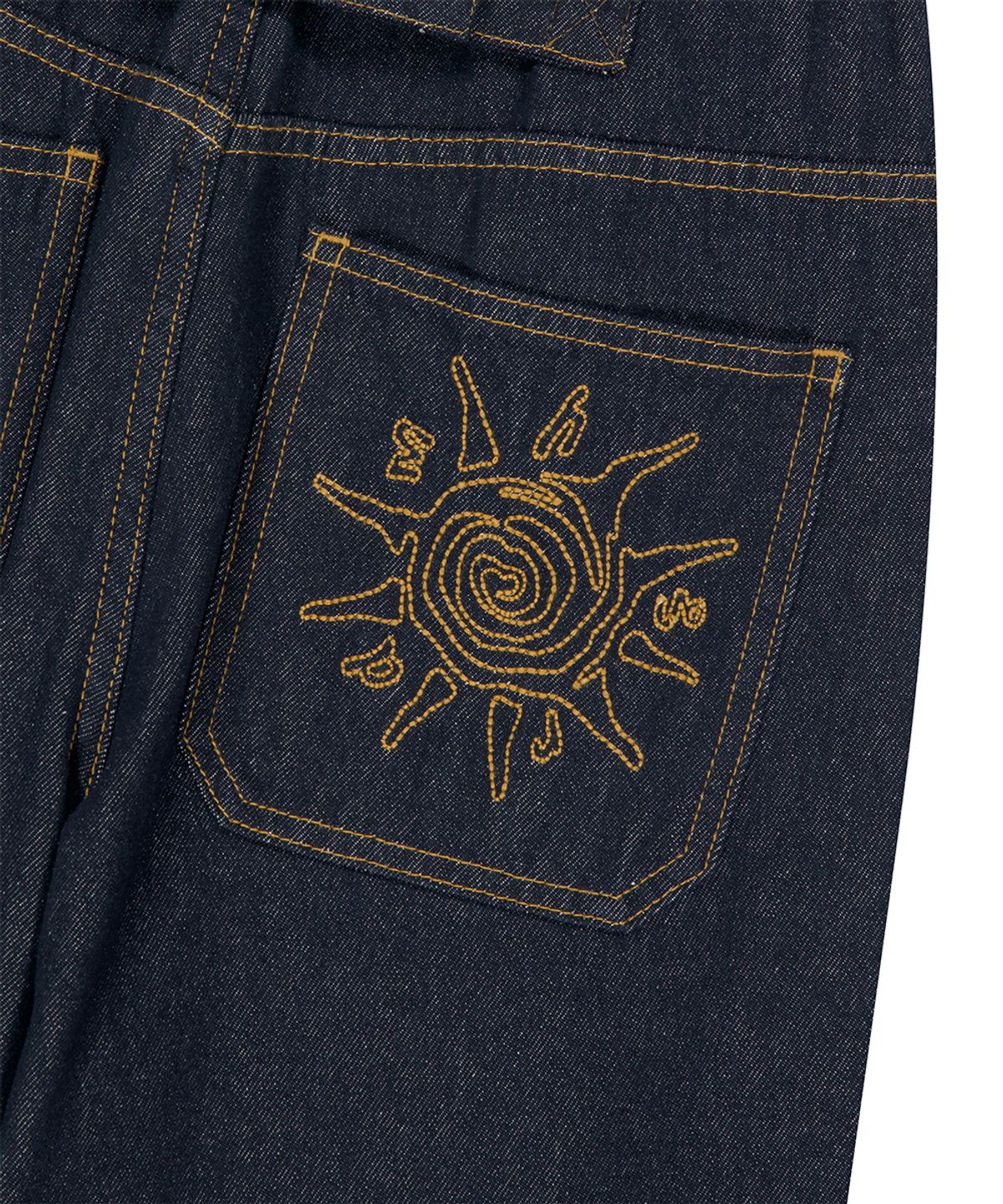 마하그리드(MAHAGRID) TWO TUCK CURVED DENIM PANTS[BLUE]