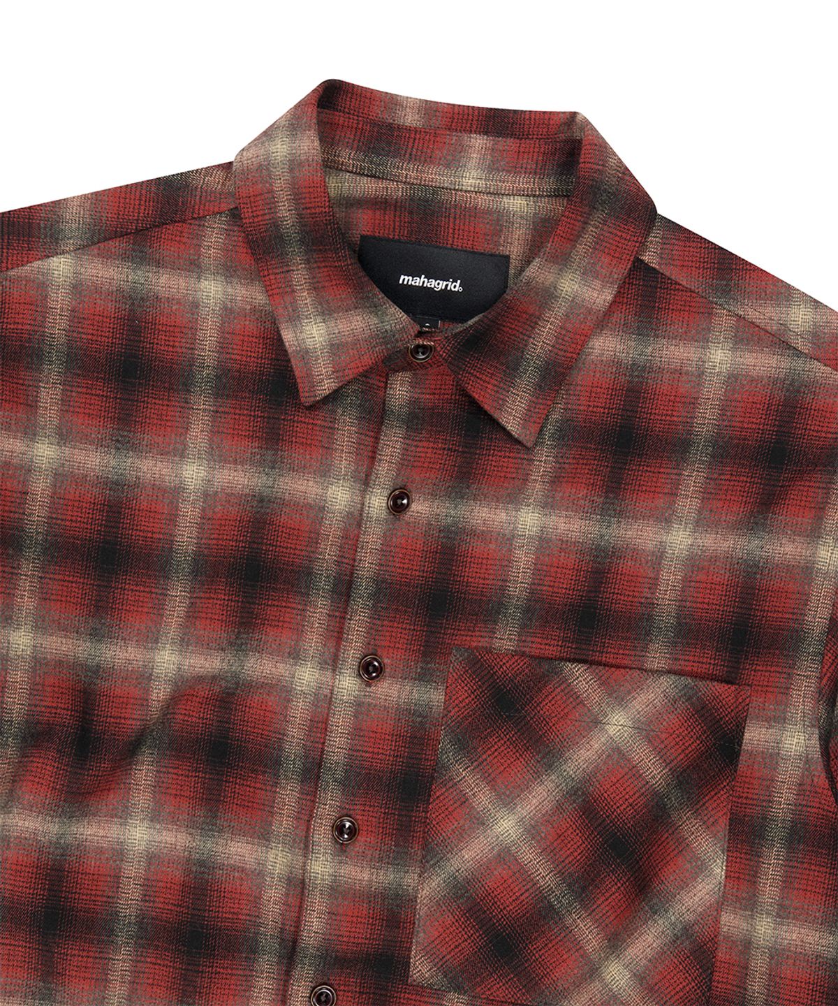 마하그리드(MAHAGRID) FLANNEL CHECK SHIRT[RED]