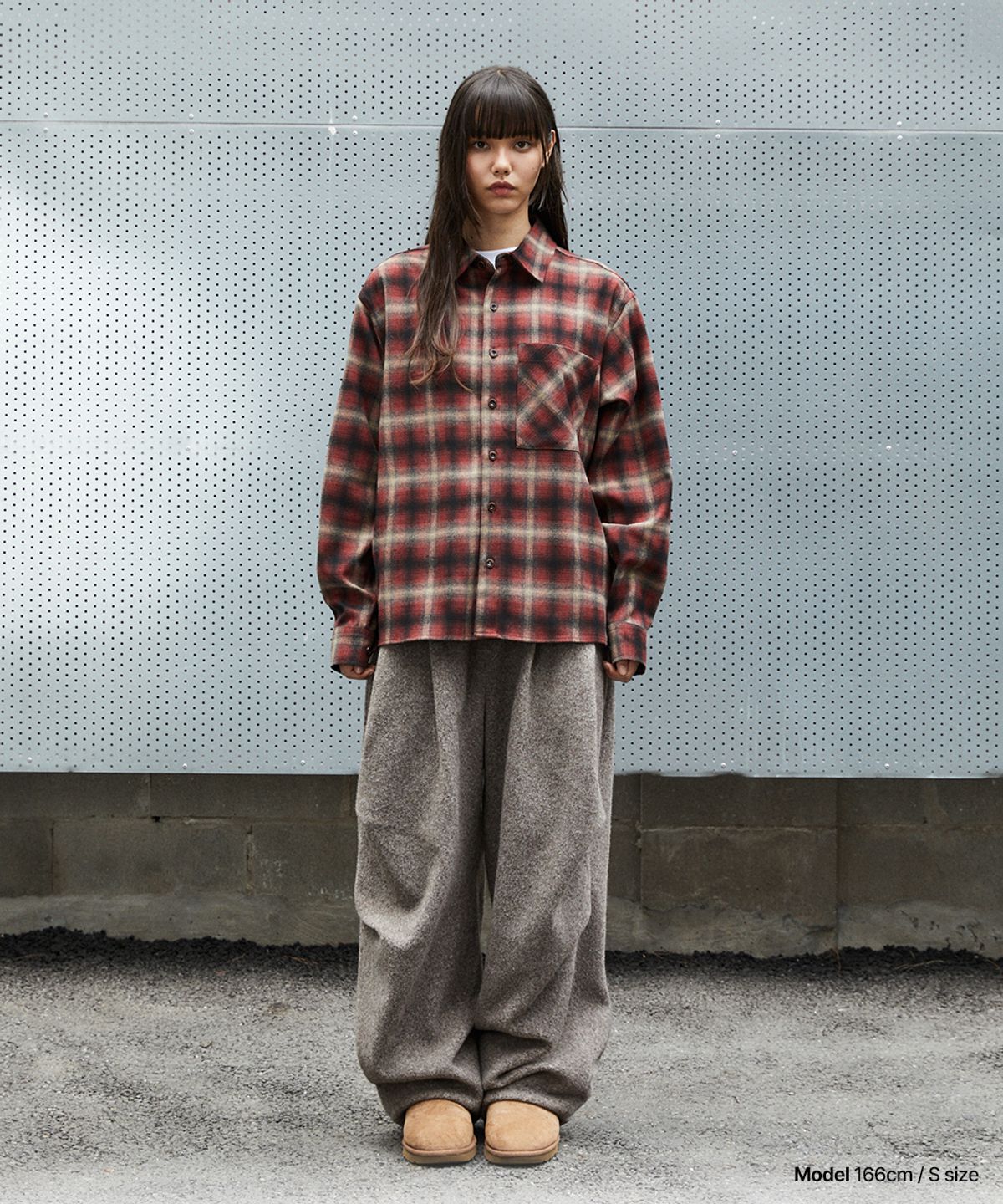 마하그리드(MAHAGRID) FLANNEL CHECK SHIRT[RED]