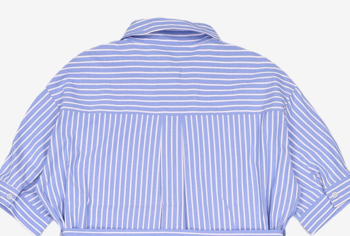 미쏘(MIXXO) 스트라이프 셔츠 원피스 MIWOWB528B L