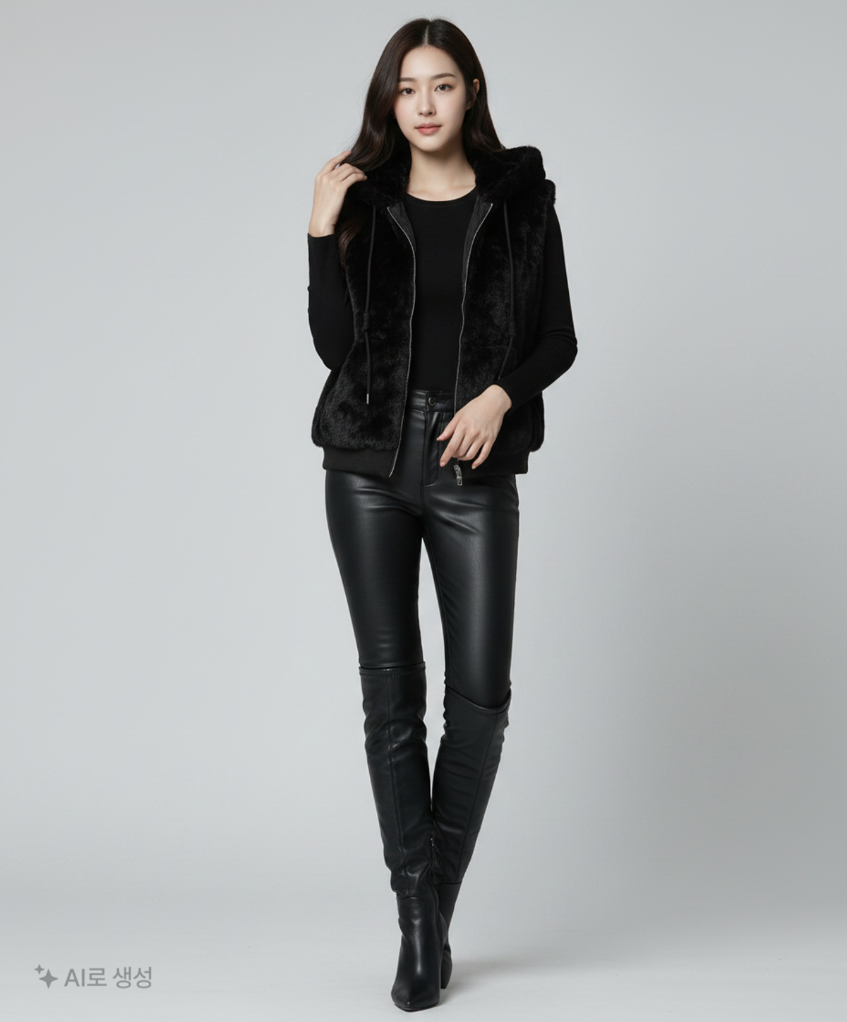 르니앤맥코이(LENIC&MCCOY) 보이프렌드 스타일 에코퍼 집업 베스트 MJ12VT401HTT 88-94-165