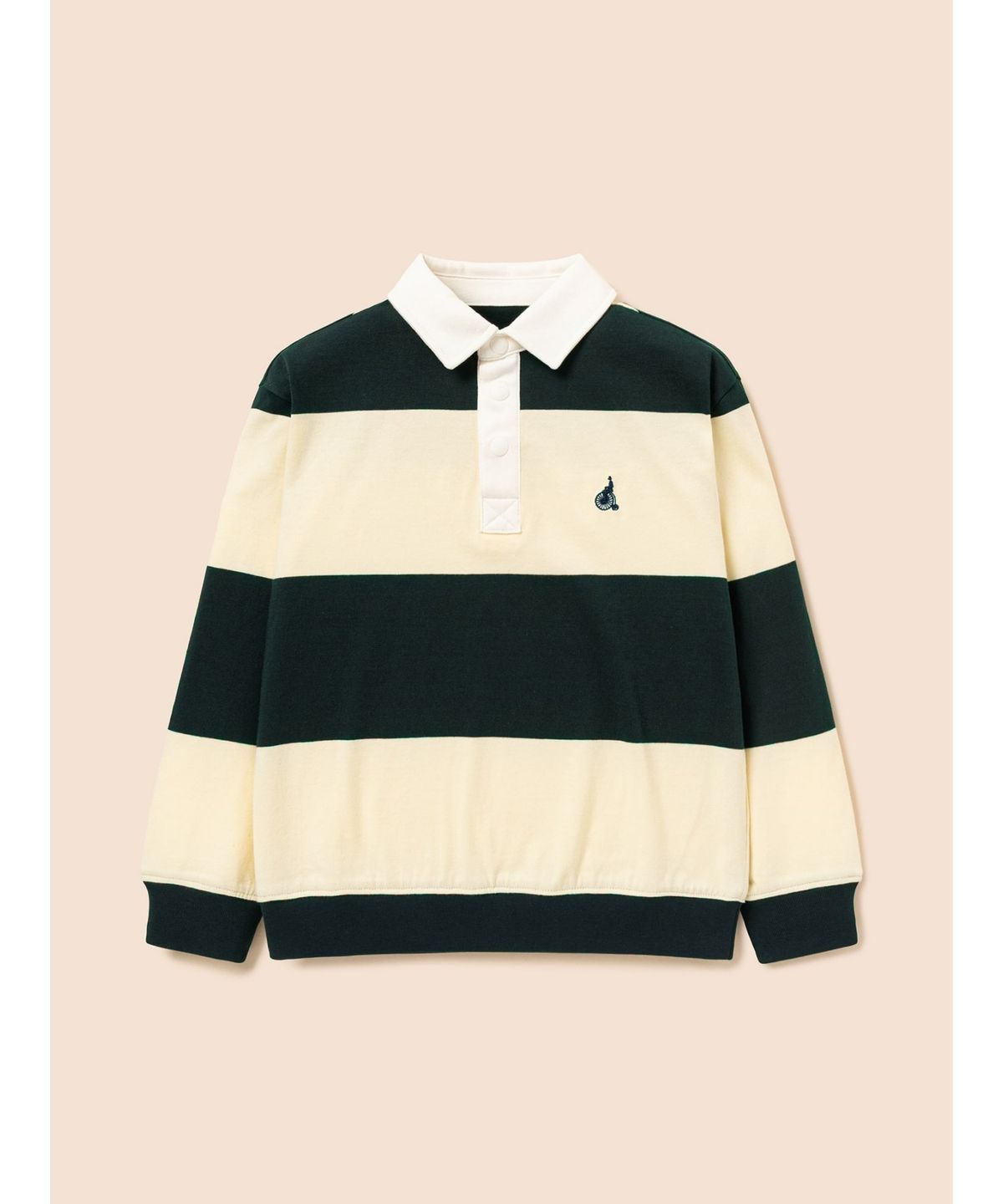 빈폴 키즈(BEANPOLE KIDS) 시그니처 컬러 럭비 티셔츠  그린 (BI6841U06M)
