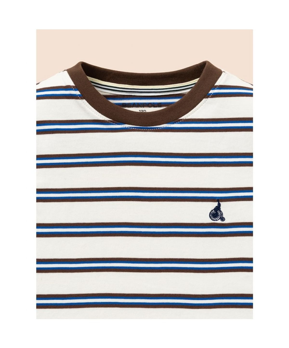 빈폴 키즈(BEANPOLE KIDS) 릴렉스핏 멀티 스트라이프 긴소매 티셔츠  아이보리 (BI6841U080) (BI6841U080)