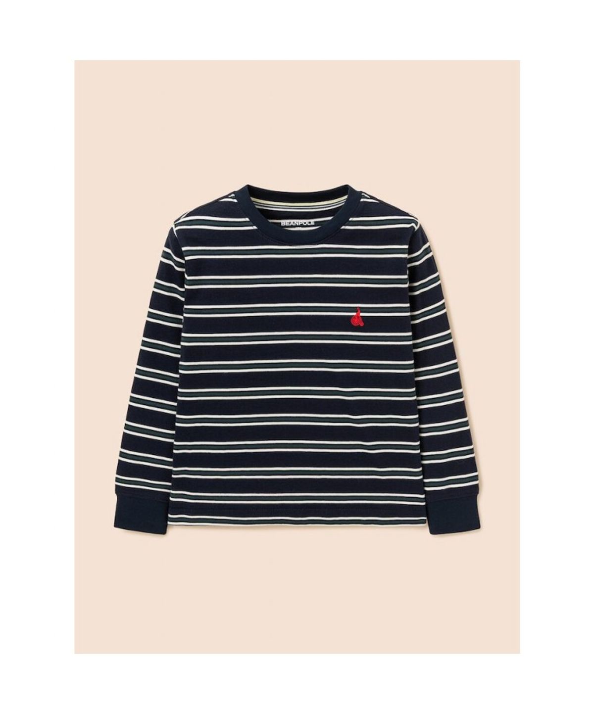 빈폴 키즈(BEANPOLE KIDS) 릴렉스핏 멀티 스트라이프 긴소매 티셔츠  네이비 (BI6841U08M) (BI6841U08M)