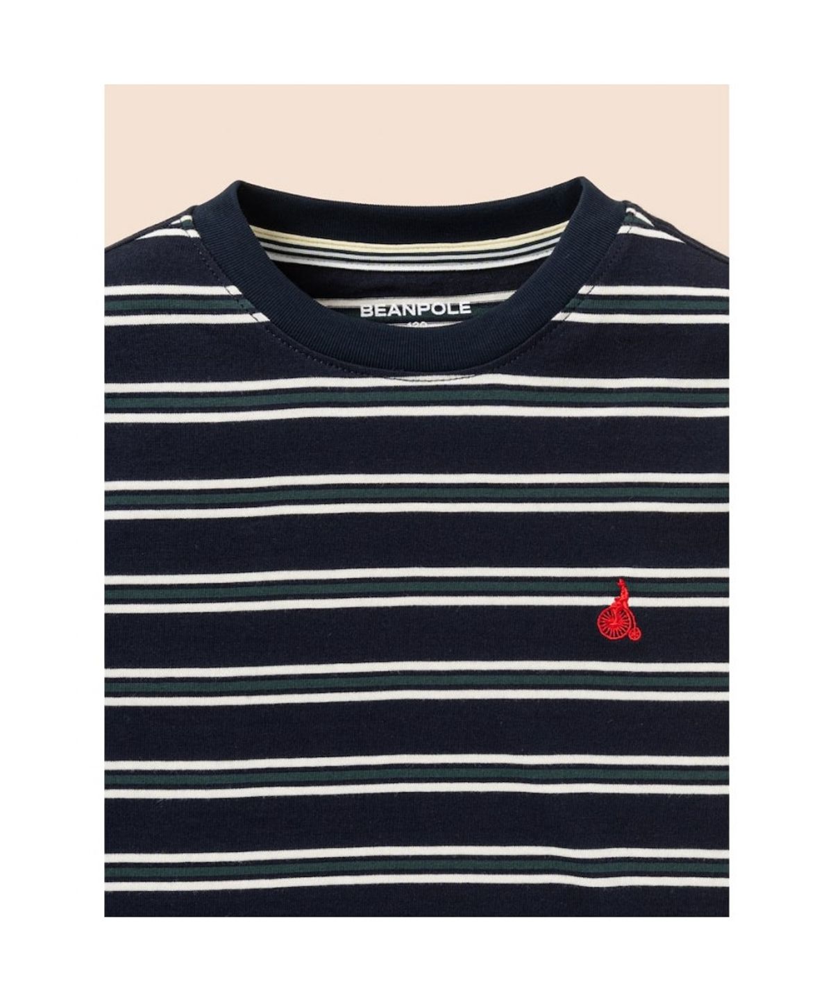 빈폴 키즈(BEANPOLE KIDS) 릴렉스핏 멀티 스트라이프 긴소매 티셔츠  네이비 (BI6841U08M) (BI6841U08M)