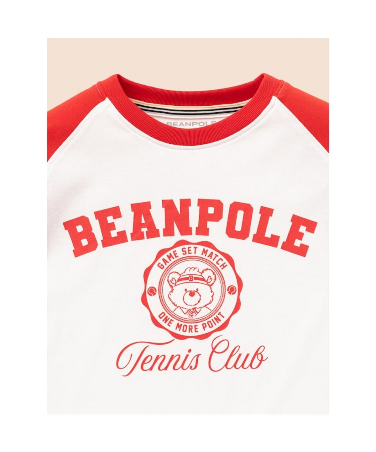 빈폴 키즈(BEANPOLE KIDS) 로고포인트 라글란 티셔츠  레드 (BI6841U116)