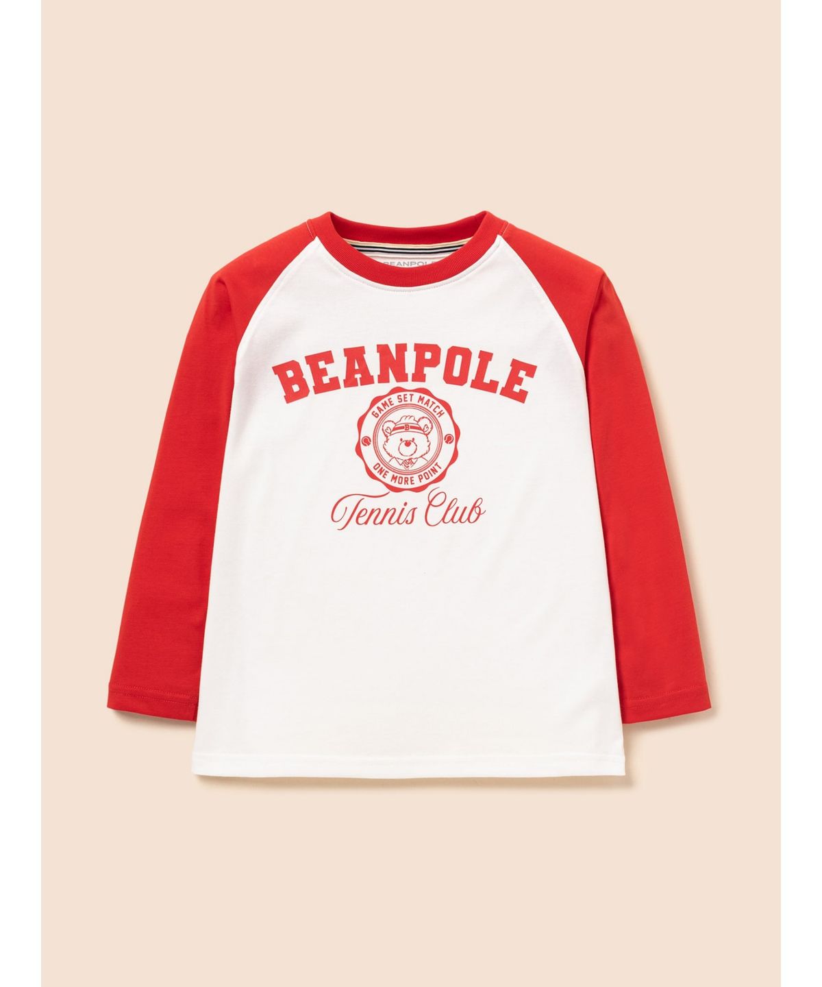 빈폴 키즈(BEANPOLE KIDS) 로고포인트 라글란 티셔츠  레드 (BI6841U116)