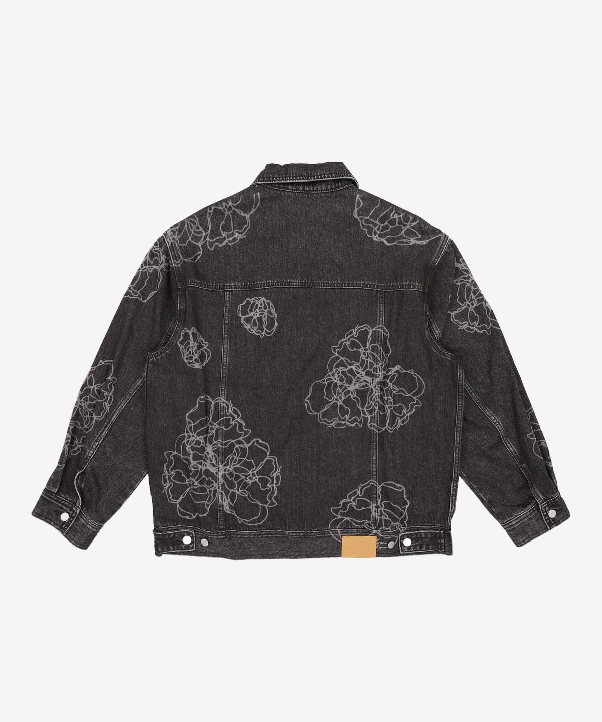 마틴플랜(MARTIN PLAN) (Set-up)Flower Lazer Denim Jacket - BLACK 100