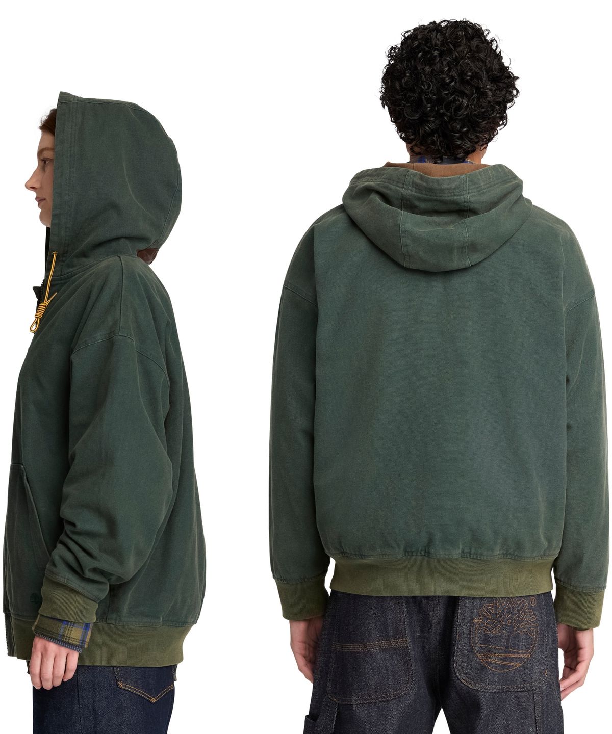 팀버랜드(TIMBERLAND) [Tokyo Design Collective] 코튼 캔버스 풀 집 후디 - 스캐럽 / 0YHE9-EA1