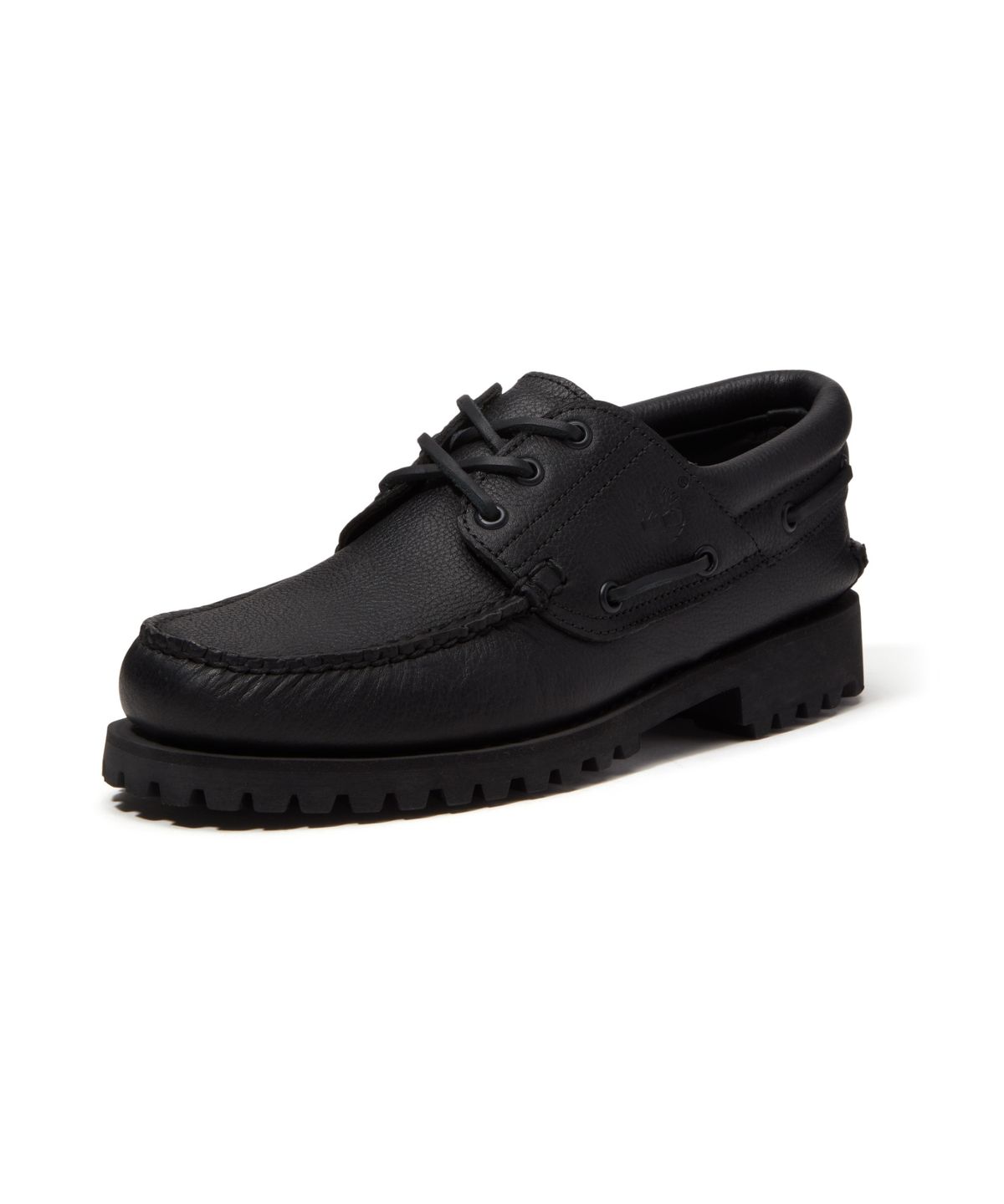 팀버랜드(TIMBERLAND) (남성) 어센틱 보트 슈즈 - 올 오버 블랙 풀 그레인 / A2PDQ-ANI