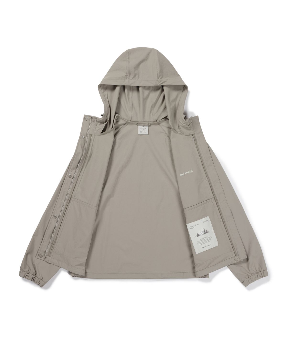 스노우피크 어패럴(SNOWPEAK APPAREL) 루트 여성 바람막이 (S26FWRWB67) Khaki Gray