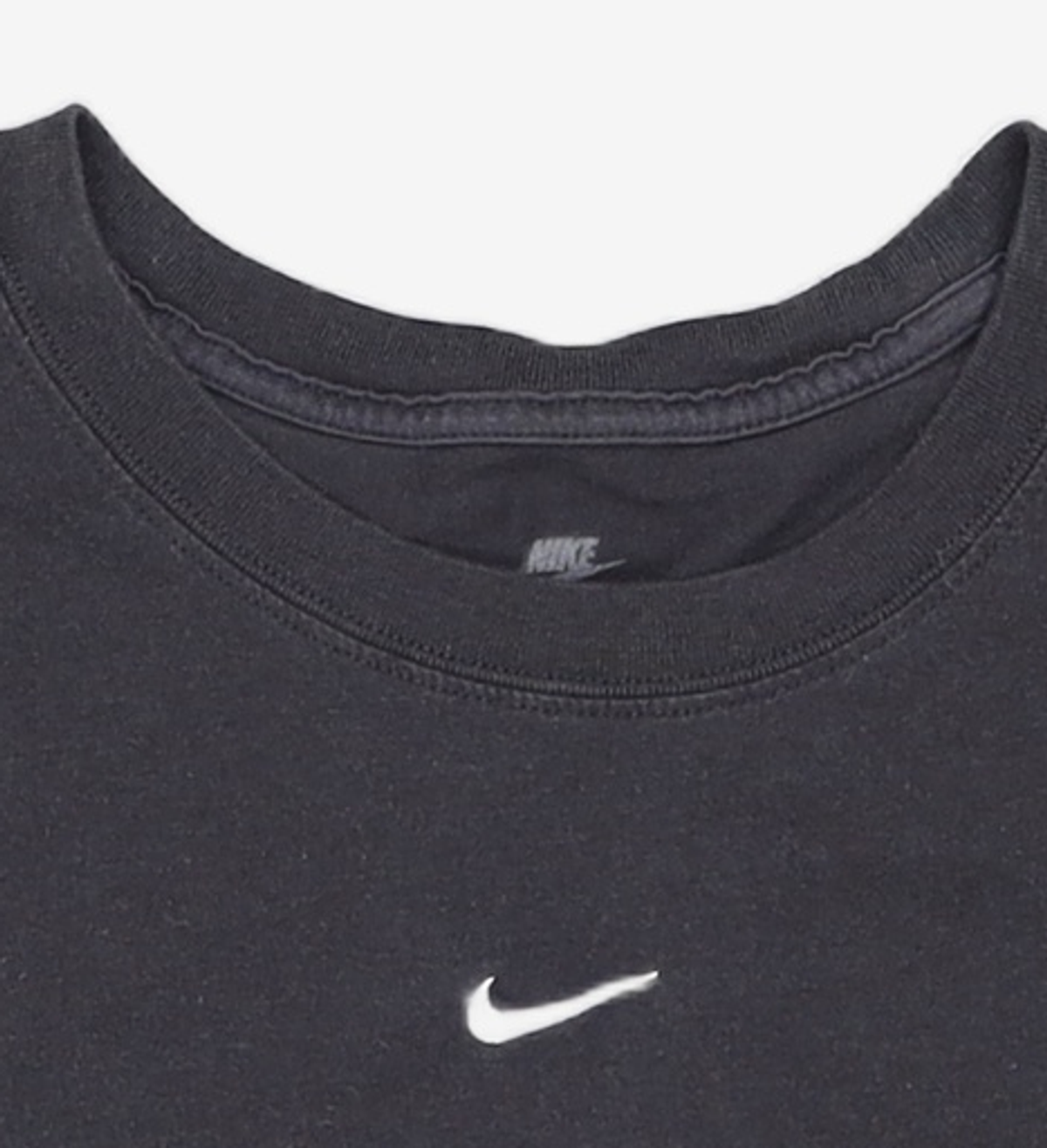 나이키(NIKE) 스포츠웨어 칠 니트 크롭 티셔츠 W - 블랙:화이트 / FV5509-010 S