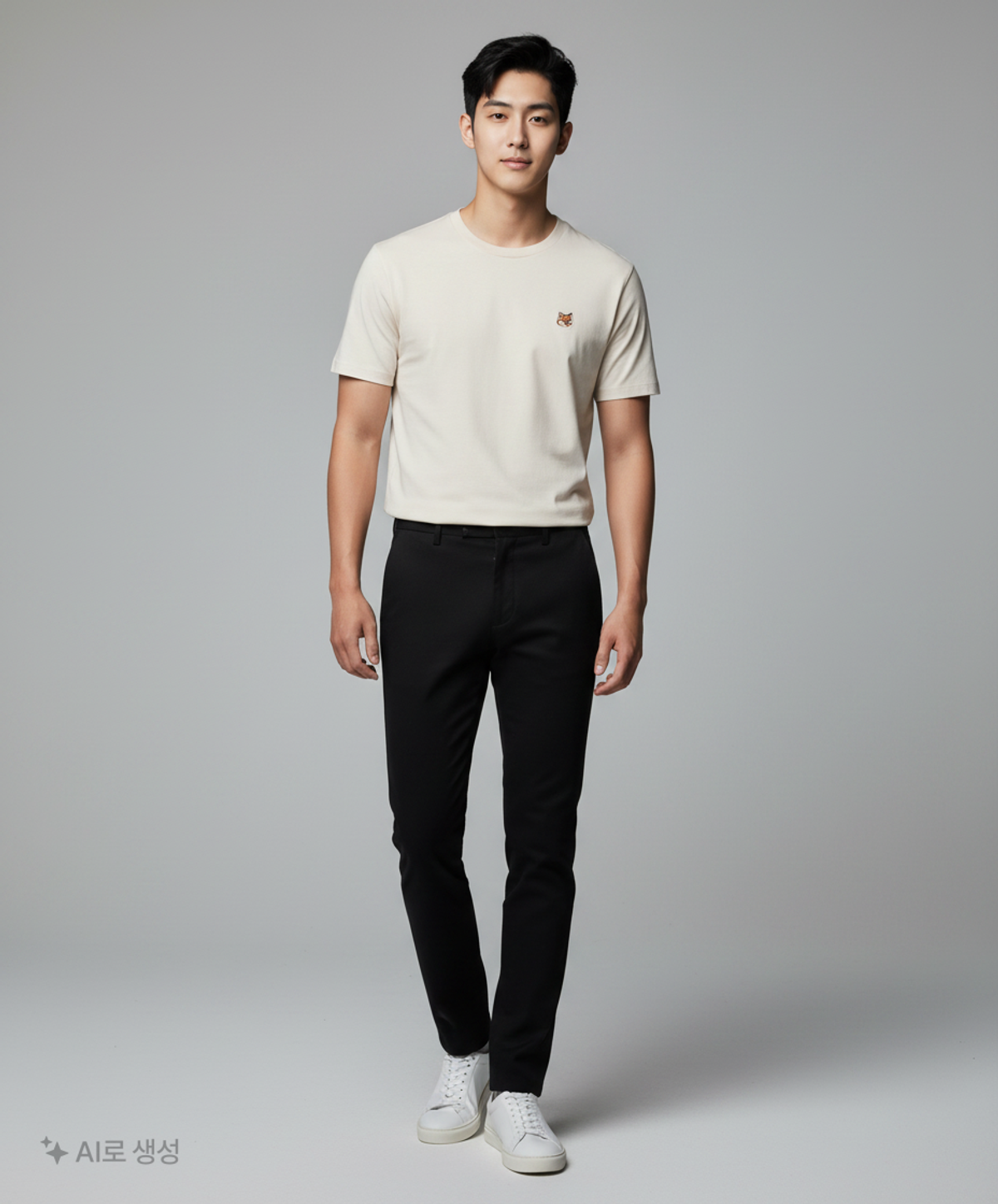 메종 키츠네(MAISON KITSUNE) 폭스헤드 반팔 티셔츠 AM00103KJ0008 P100 WHITE L