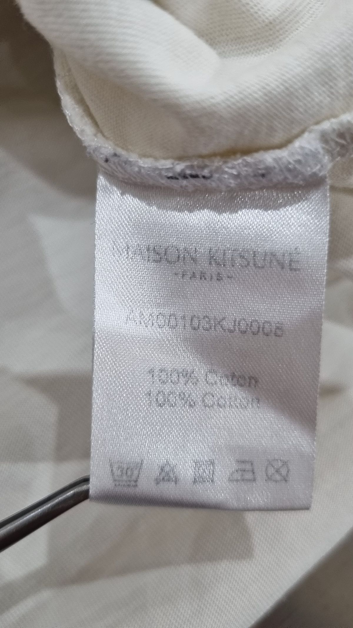 메종 키츠네(MAISON KITSUNE) 폭스헤드 반팔 티셔츠 AM00103KJ0008 P100 WHITE L