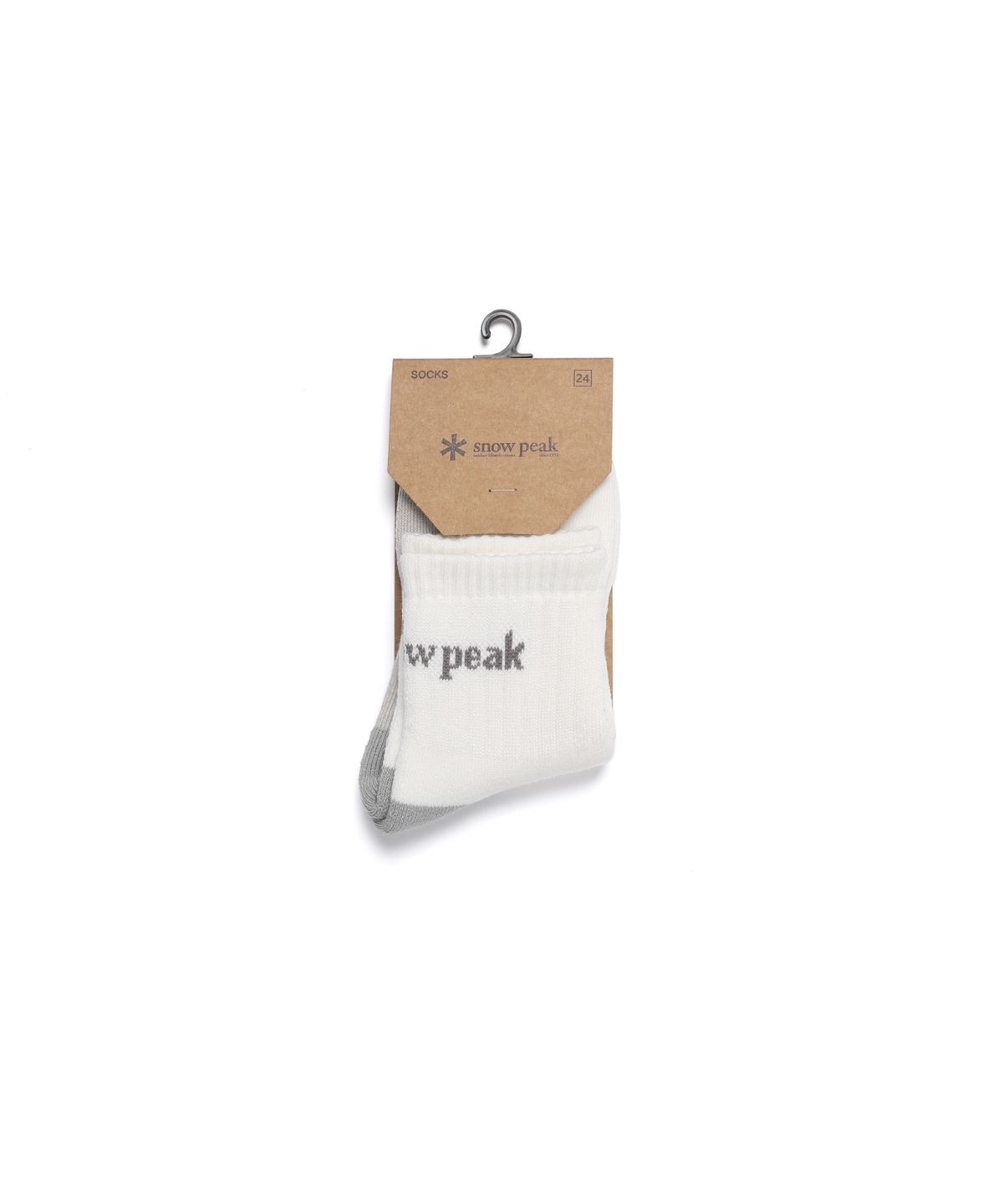 스노우피크 어패럴(SNOWPEAK APPAREL) 쿨맥스 통파일 단목 삭스 (S26FUTSO07) Off White