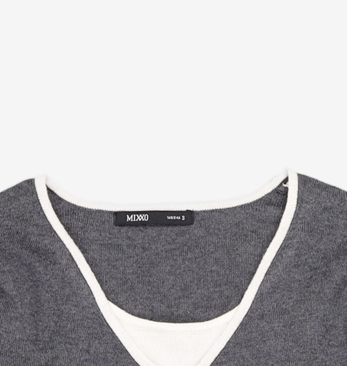 미쏘(MIXXO) V넥 레이어드 풀오버 RE KAFT5QS_MIWKAG32QT S