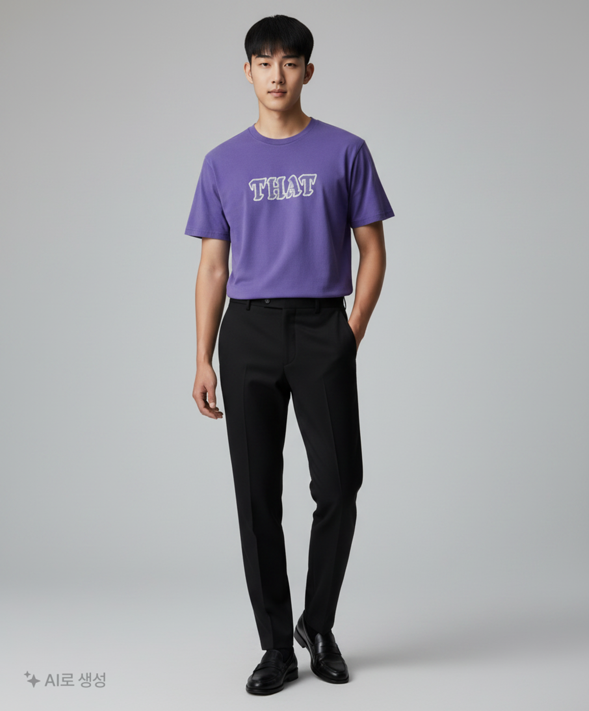디스이즈네버댓(THISISNEVERTHAT) THAT Tile Logo Tee Purple L