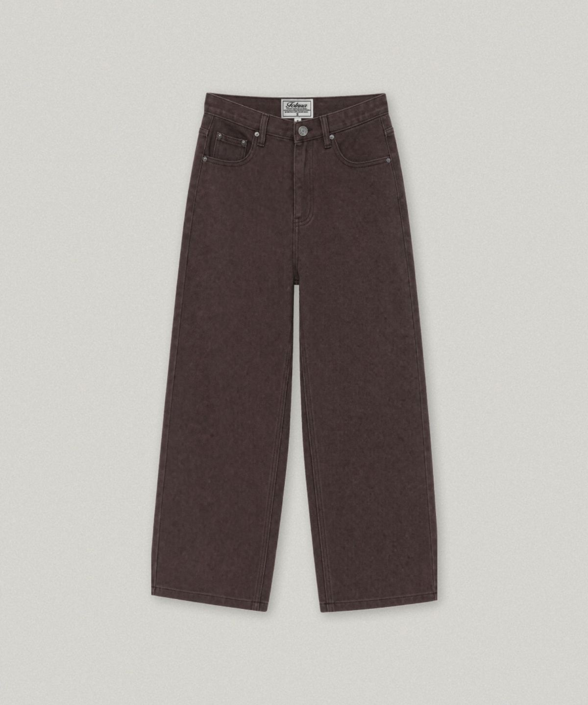 폴뉴아(FOLNUA) AUTUMN COTTON DENIM PANTS (BROWN)
