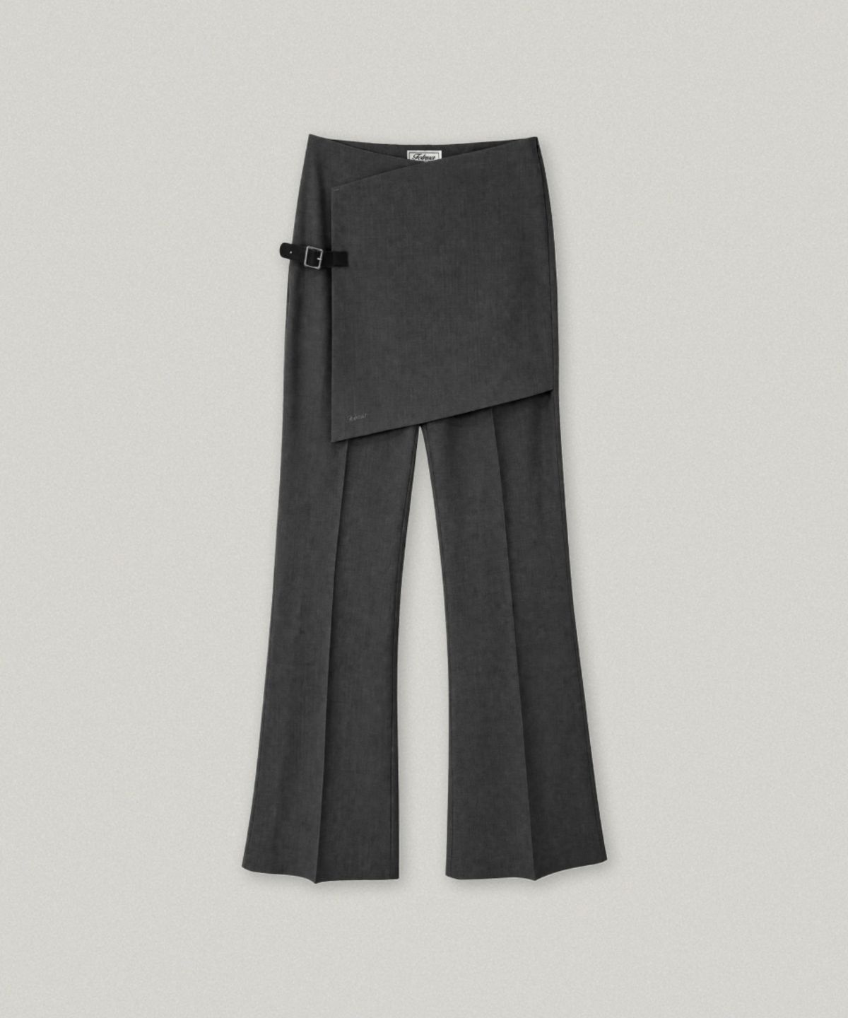 폴뉴아(FOLNUA) SWINGY WRAP SLACKS (CHARCOAL)