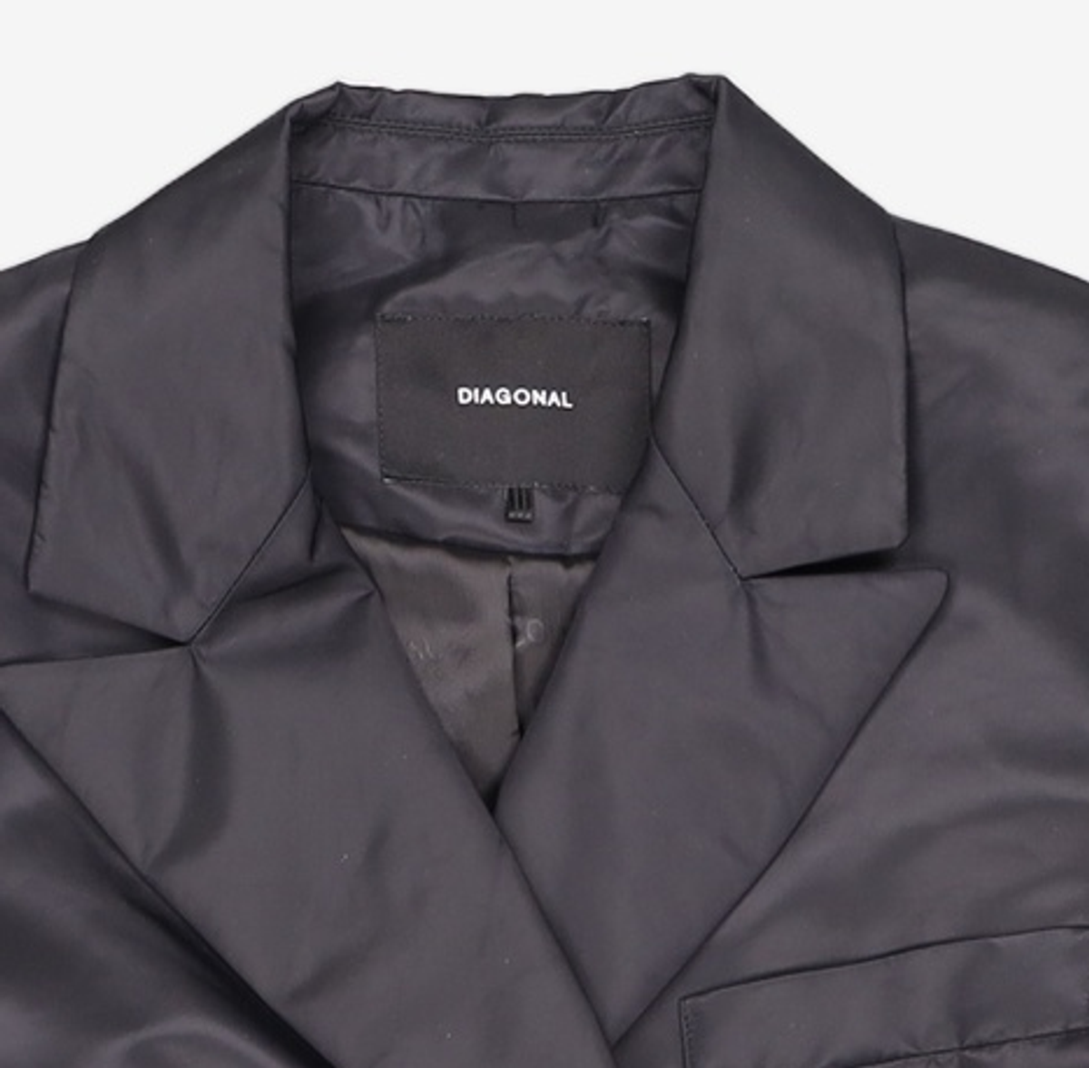 다이애그널(DIAGONAL) NYLON SLIM WAIST JACKET (black) S