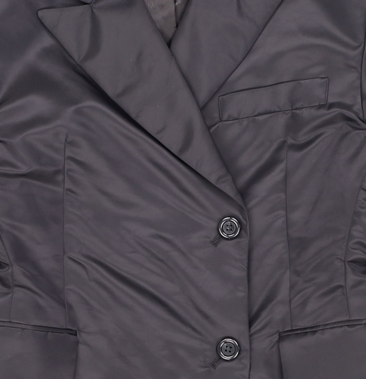 다이애그널(DIAGONAL) NYLON SLIM WAIST JACKET (black) S