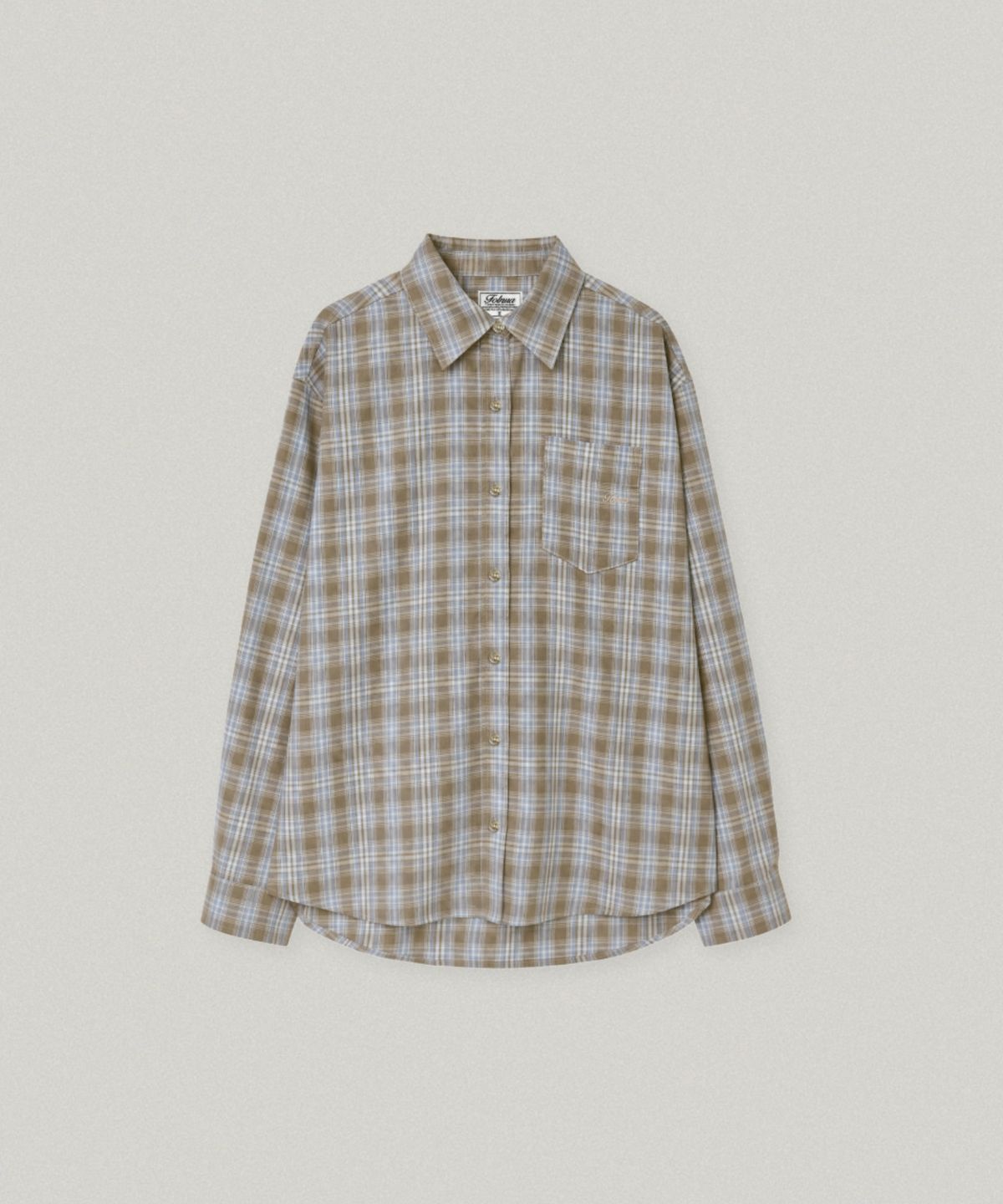 폴뉴아(FOLNUA) GLEN BASIC SHIRT (ASH BLUE)