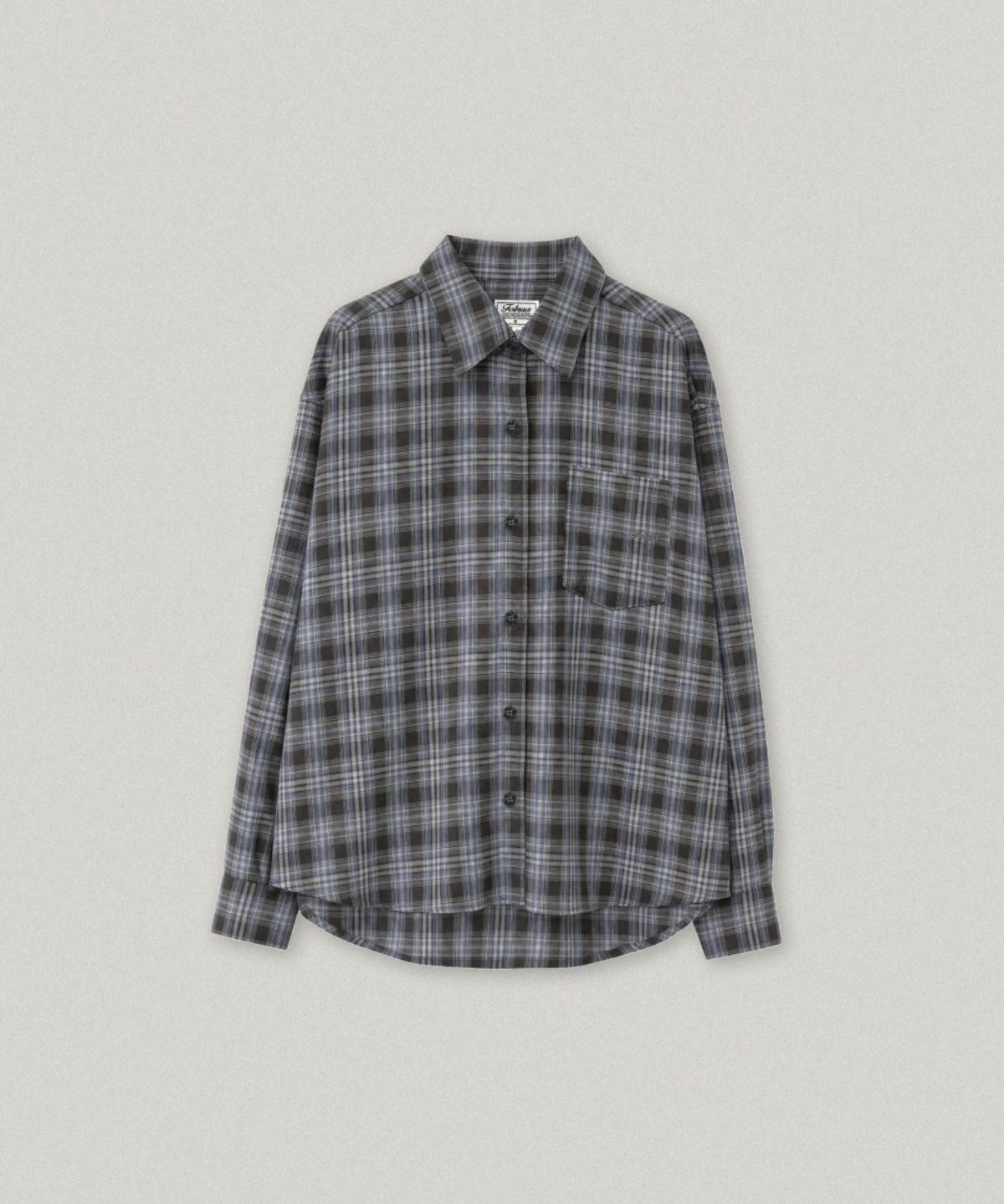 폴뉴아(FOLNUA) GLEN BASIC SHIRT (DARK NAVY)