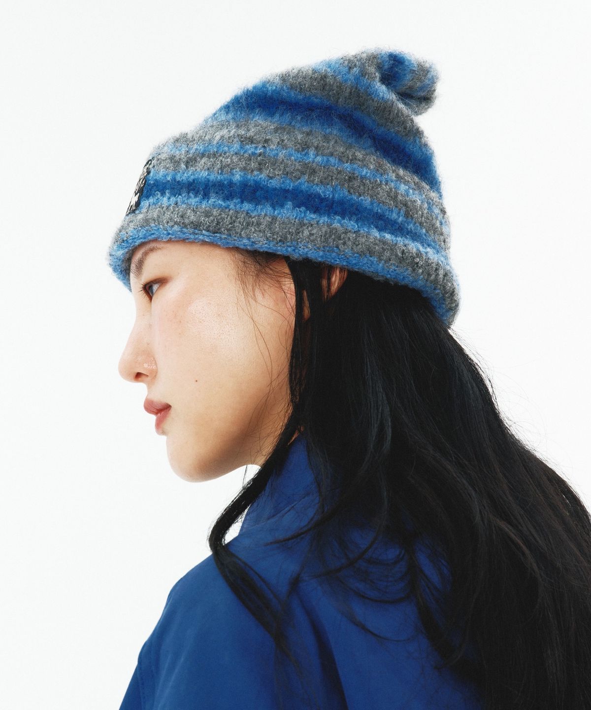 아이헤이트먼데이(I HATE MONDAY) [I26FW02] 로고 스탬프 비니 블루